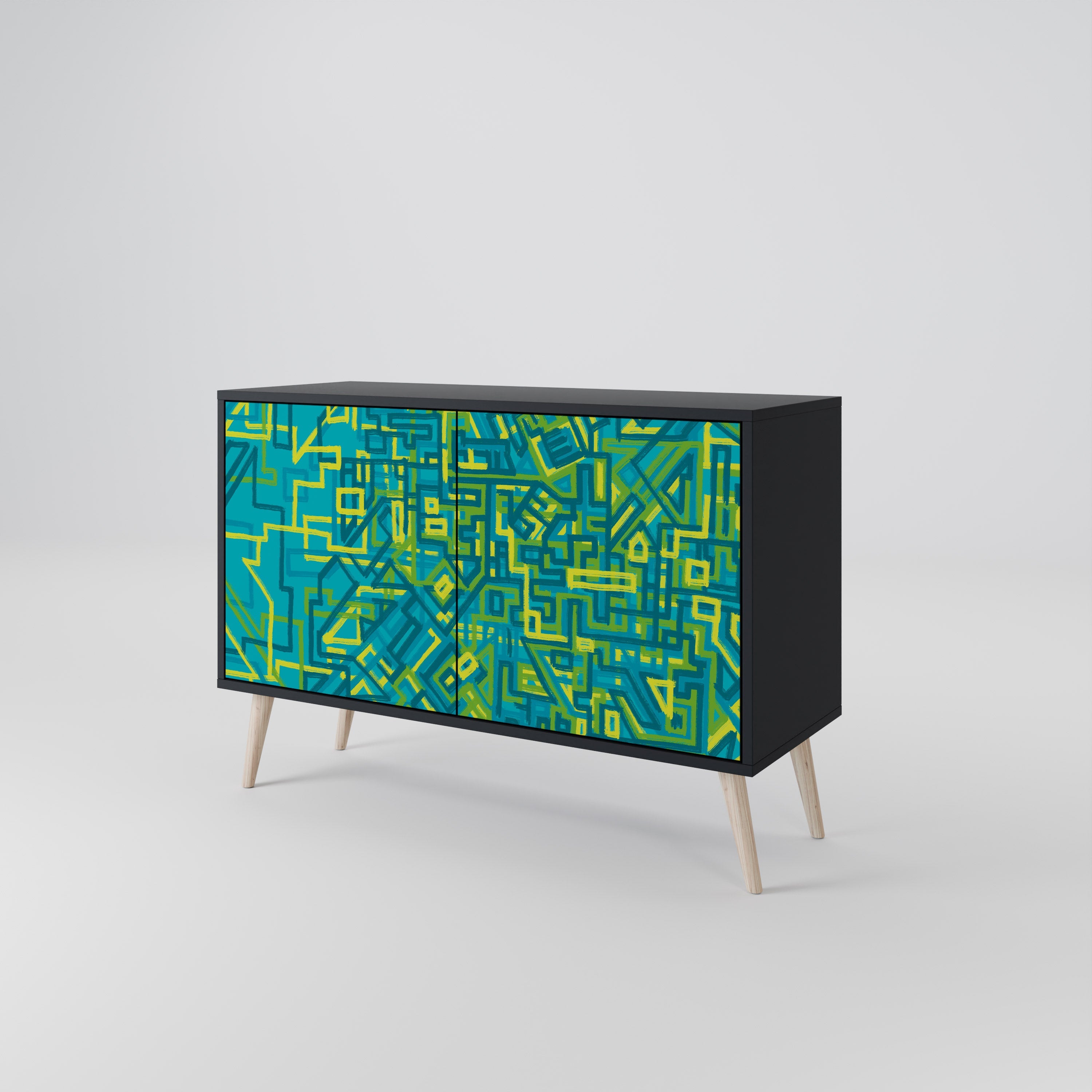 NOSTALGIC MEMORIES 2-Door Sideboard in Black Finish