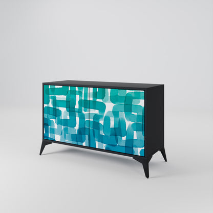 TURQUOISE RECTANGLES Μπουφές 2-θυρών