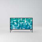 TURQUOISE RECTANGLES 2-Door Sideboard