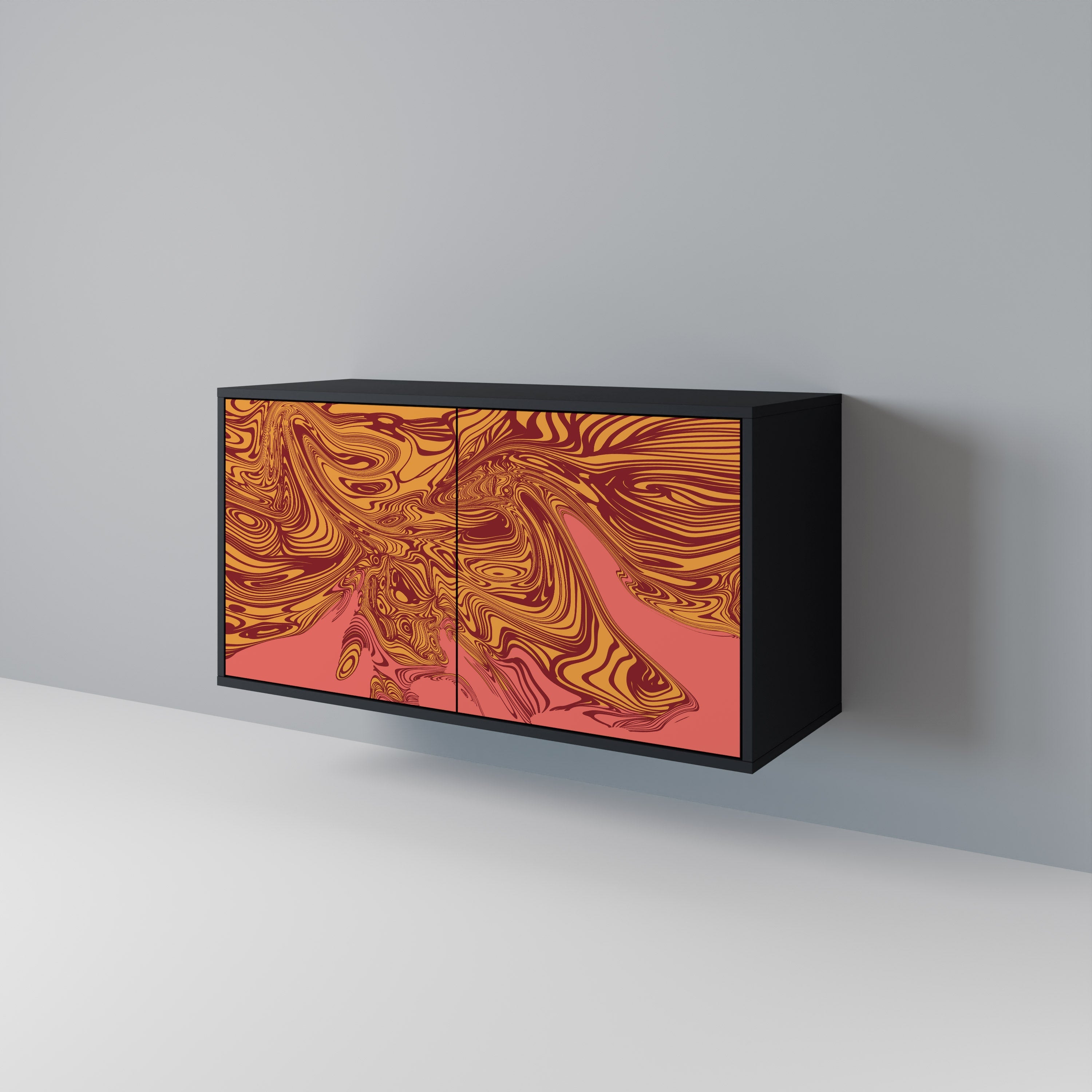 FLOATING THOUGHTS 2-Door Sideboard in Black Finish