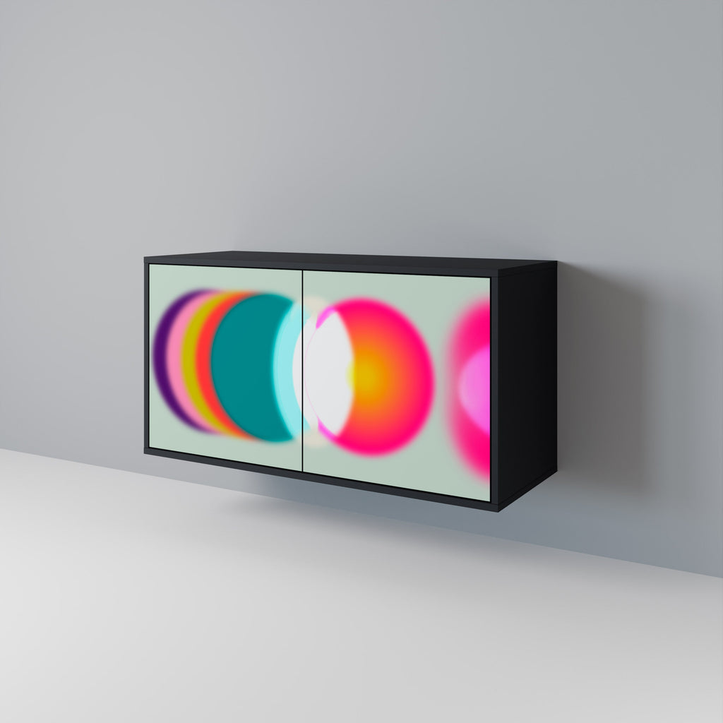 SYMPHONY OF COLORS Μπουφές με 2 πόρτες σε μαύρο φινίρισμα