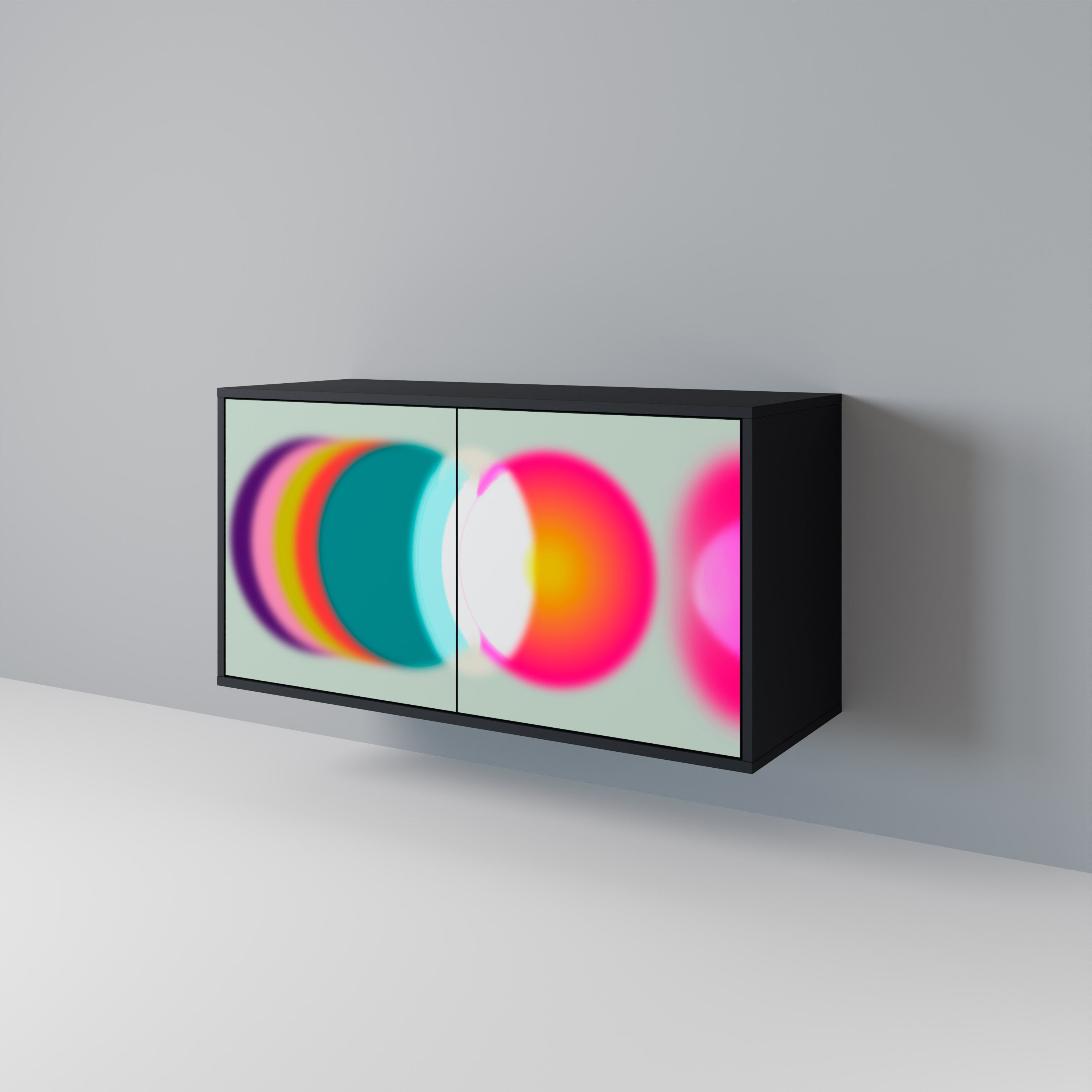 SYMPHONY OF COLORS 2-Door Sideboard in Black Finish