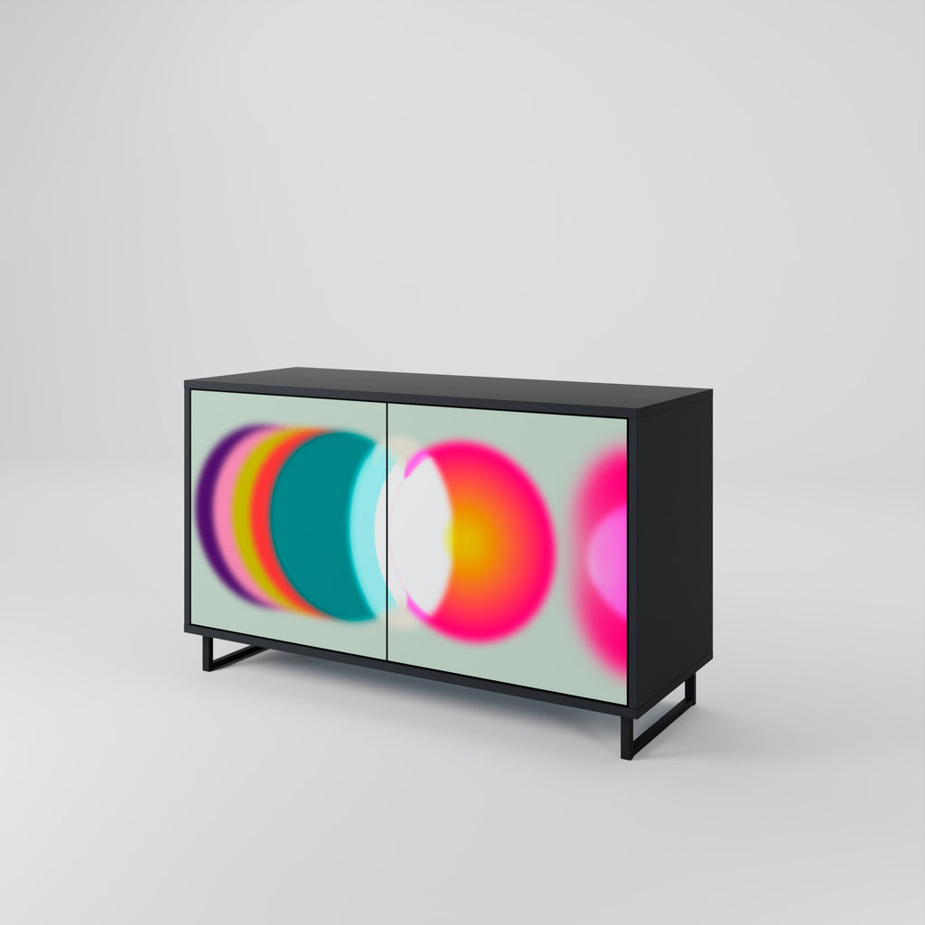 SYMPHONY OF COLORS Μπουφές με 2 πόρτες σε μαύρο φινίρισμα