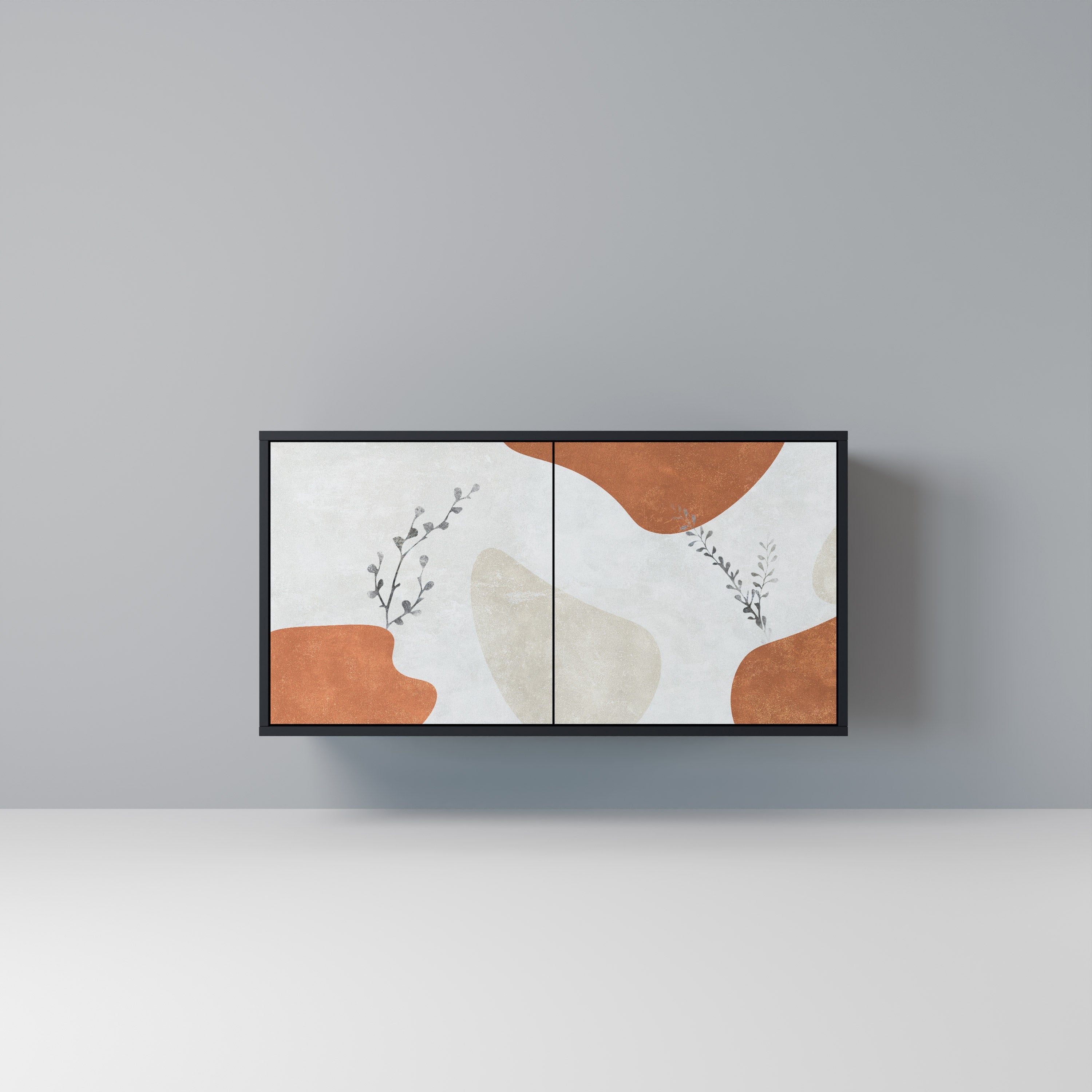 Μπουφές TRANQUIL TWIG με 2 πόρτες σε μαύρο φινίρισμα