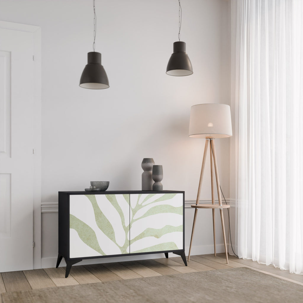 Μπουφές BOTANICAL SPARK με 2 πόρτες σε μαύρο φινίρισμα