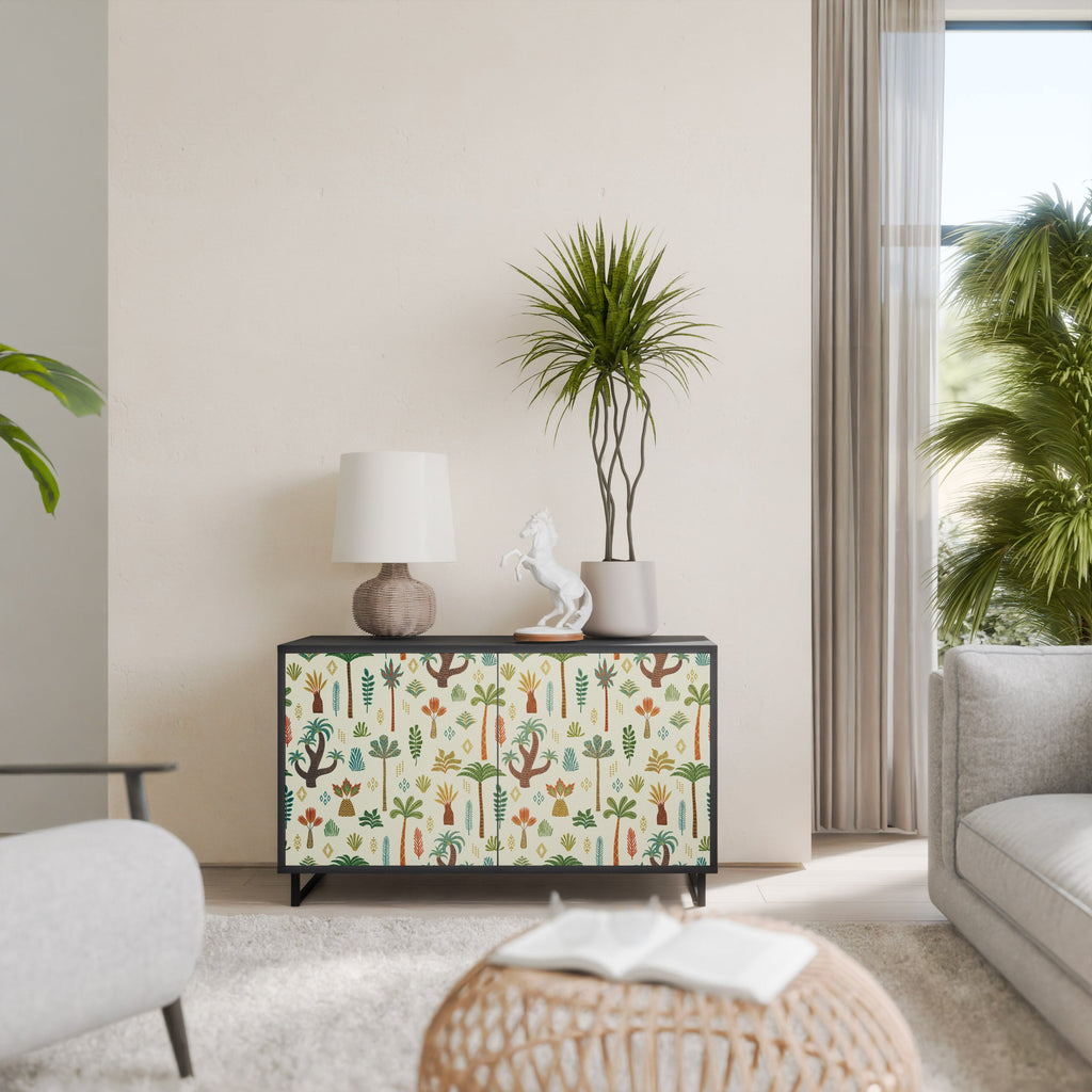 Μπουφές PALM SPRING 2 πορτών σε μαύρο φινίρισμα