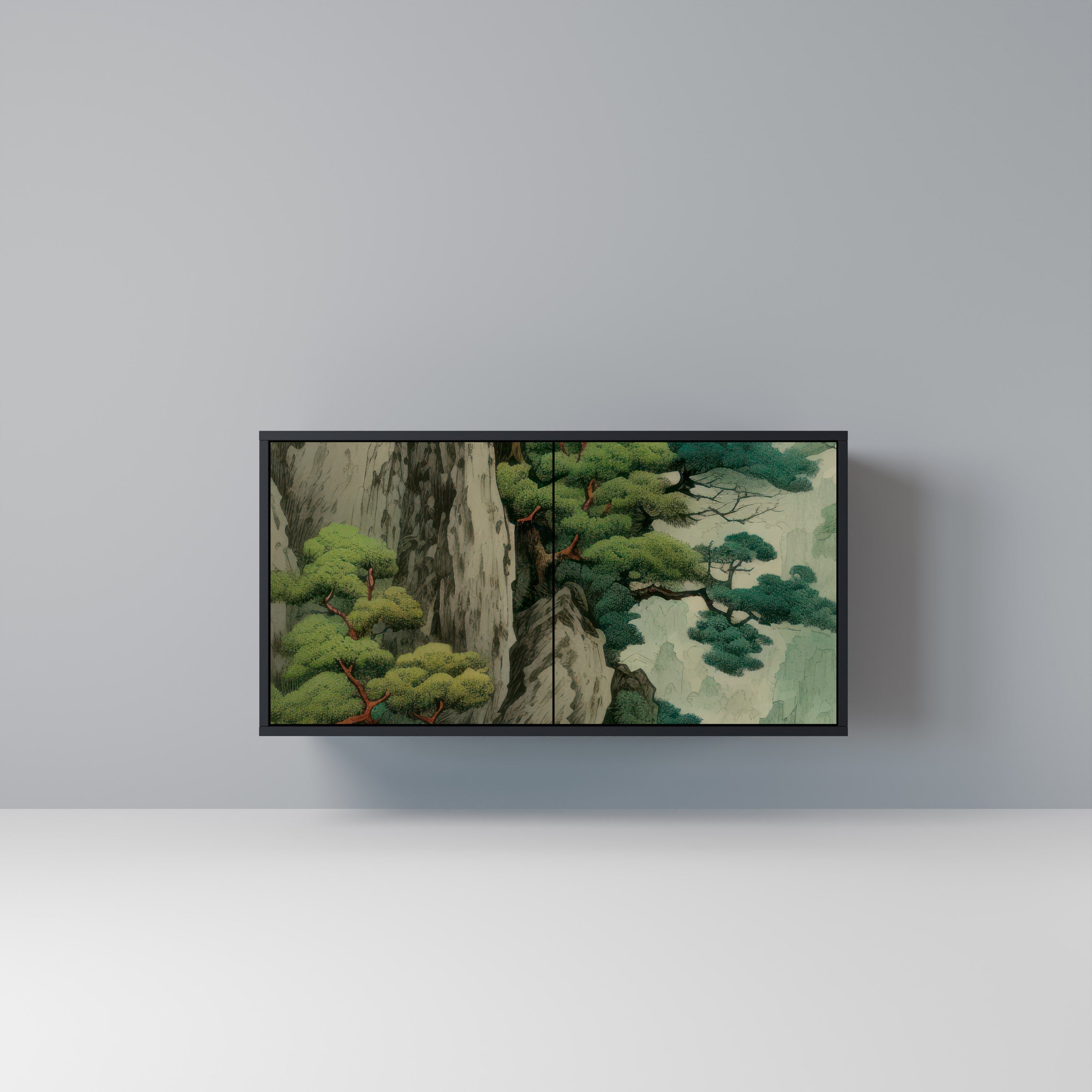 Μπουφές VERDURE ABYSS με 2 πόρτες σε μαύρο φινίρισμα