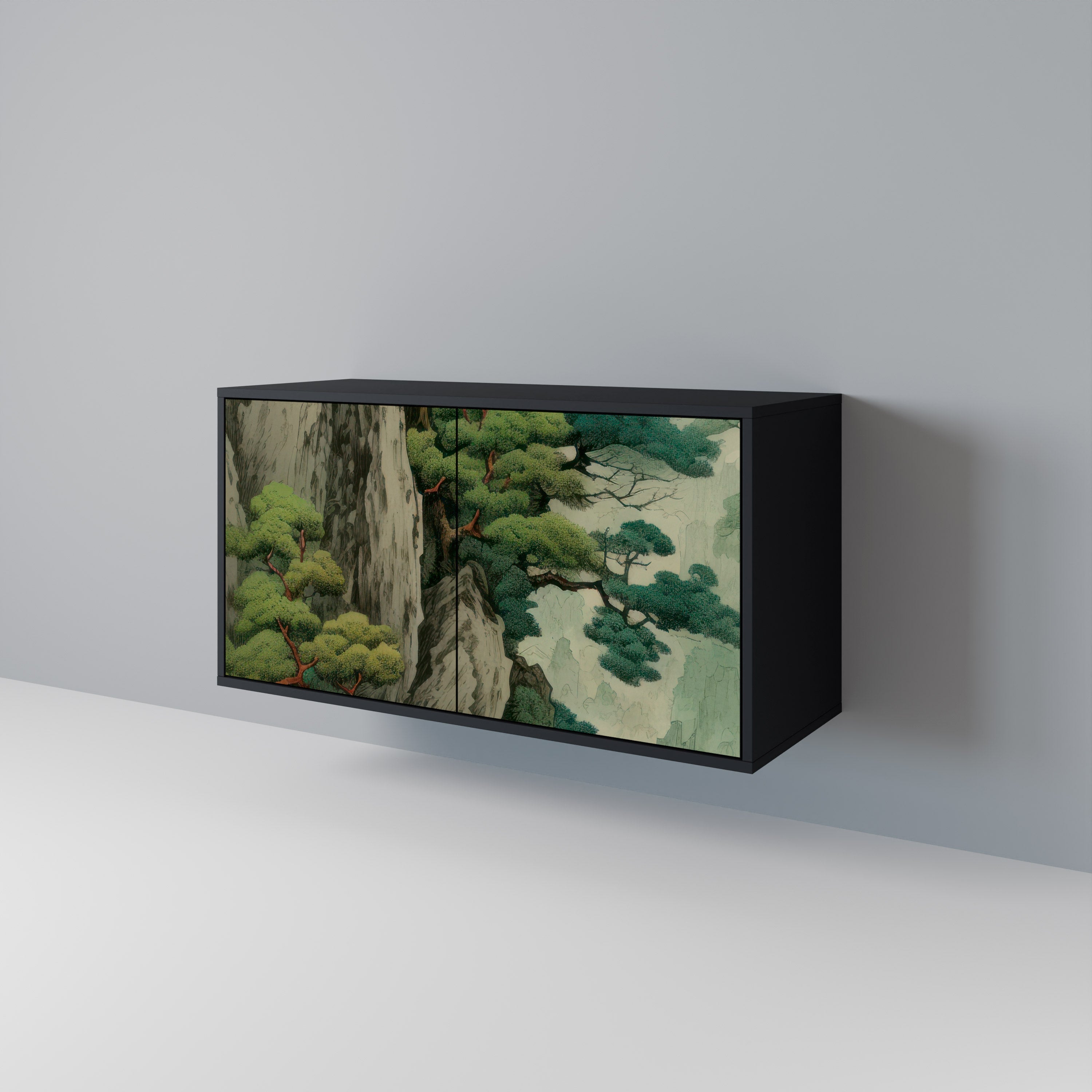 Μπουφές VERDURE ABYSS με 2 πόρτες σε μαύρο φινίρισμα