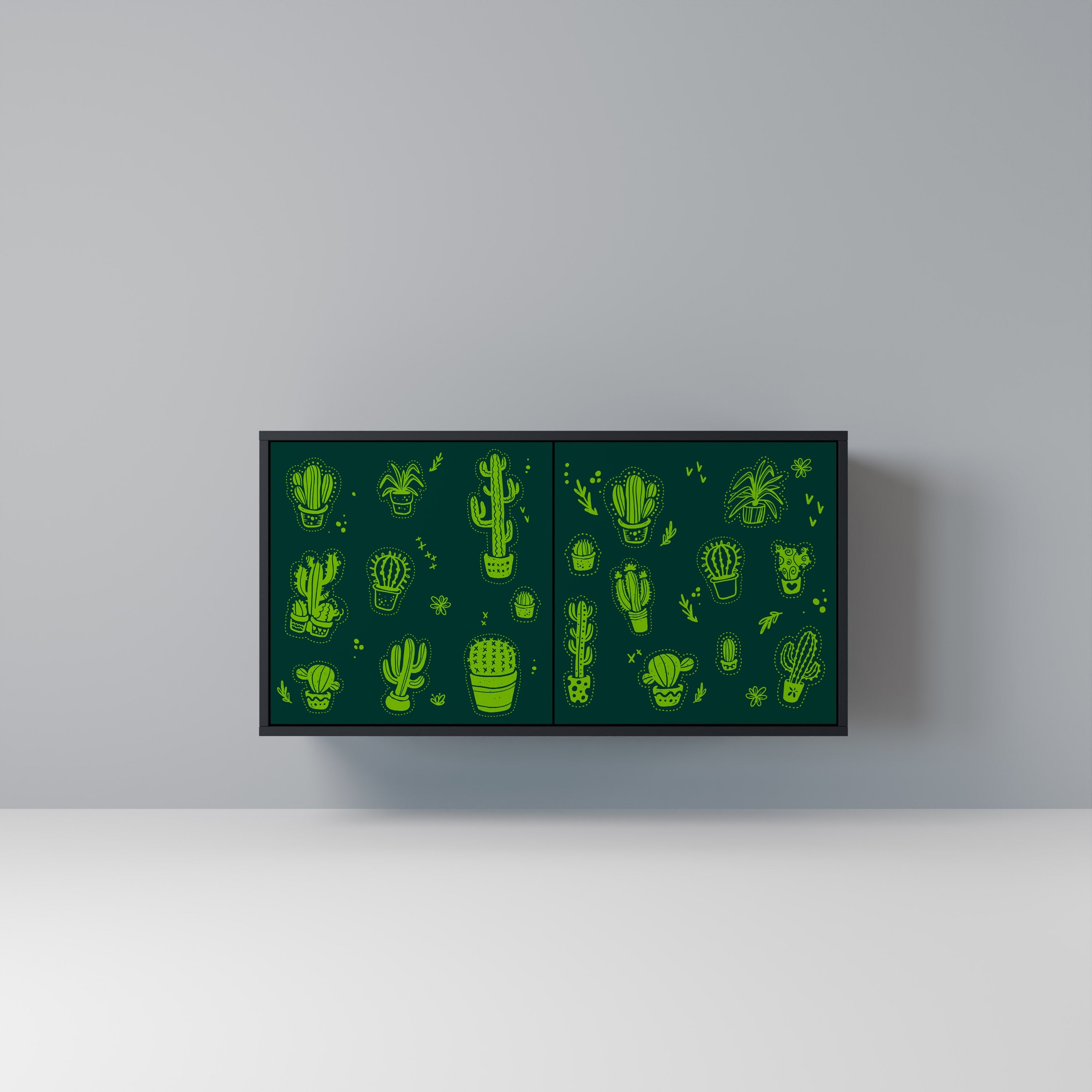 Μπουφές DESERT GREEN με 2 πόρτες σε μαύρο φινίρισμα