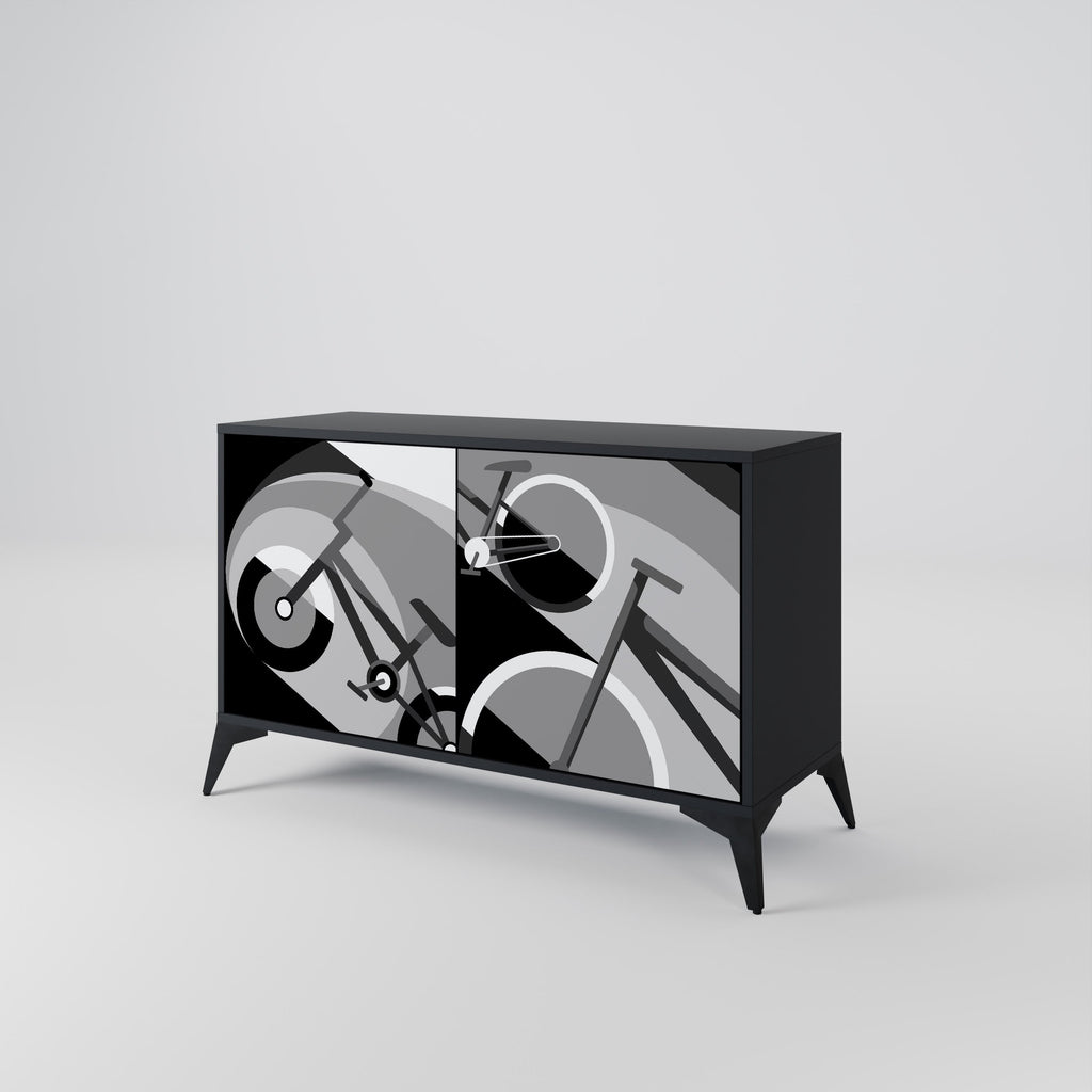 Μπουφές BIKE ENERGY 2 θυρών σε μαύρο φινίρισμα