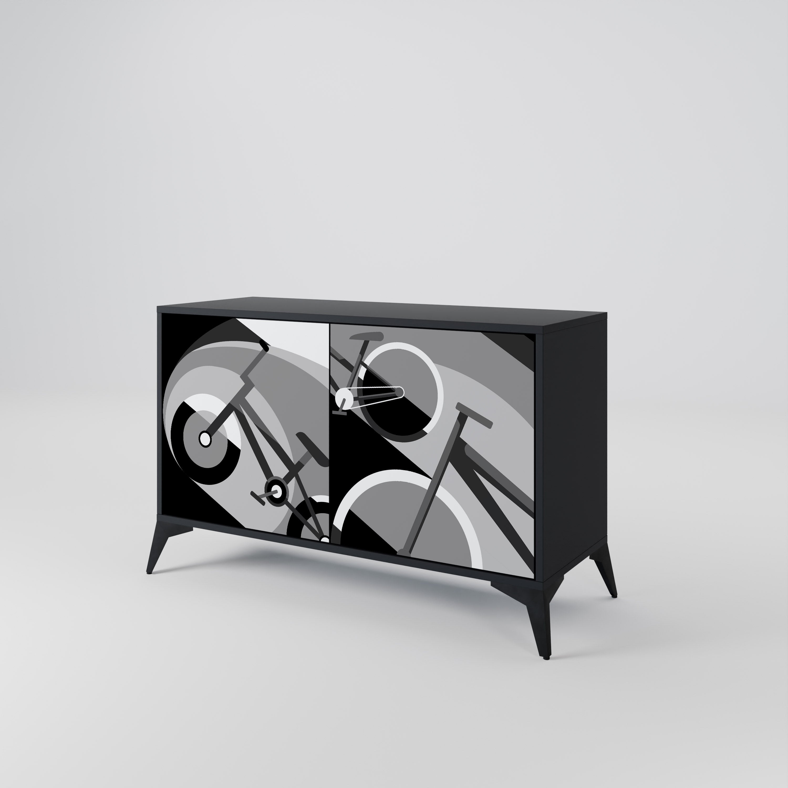 Μπουφές BIKE ENERGY 2 θυρών σε μαύρο φινίρισμα