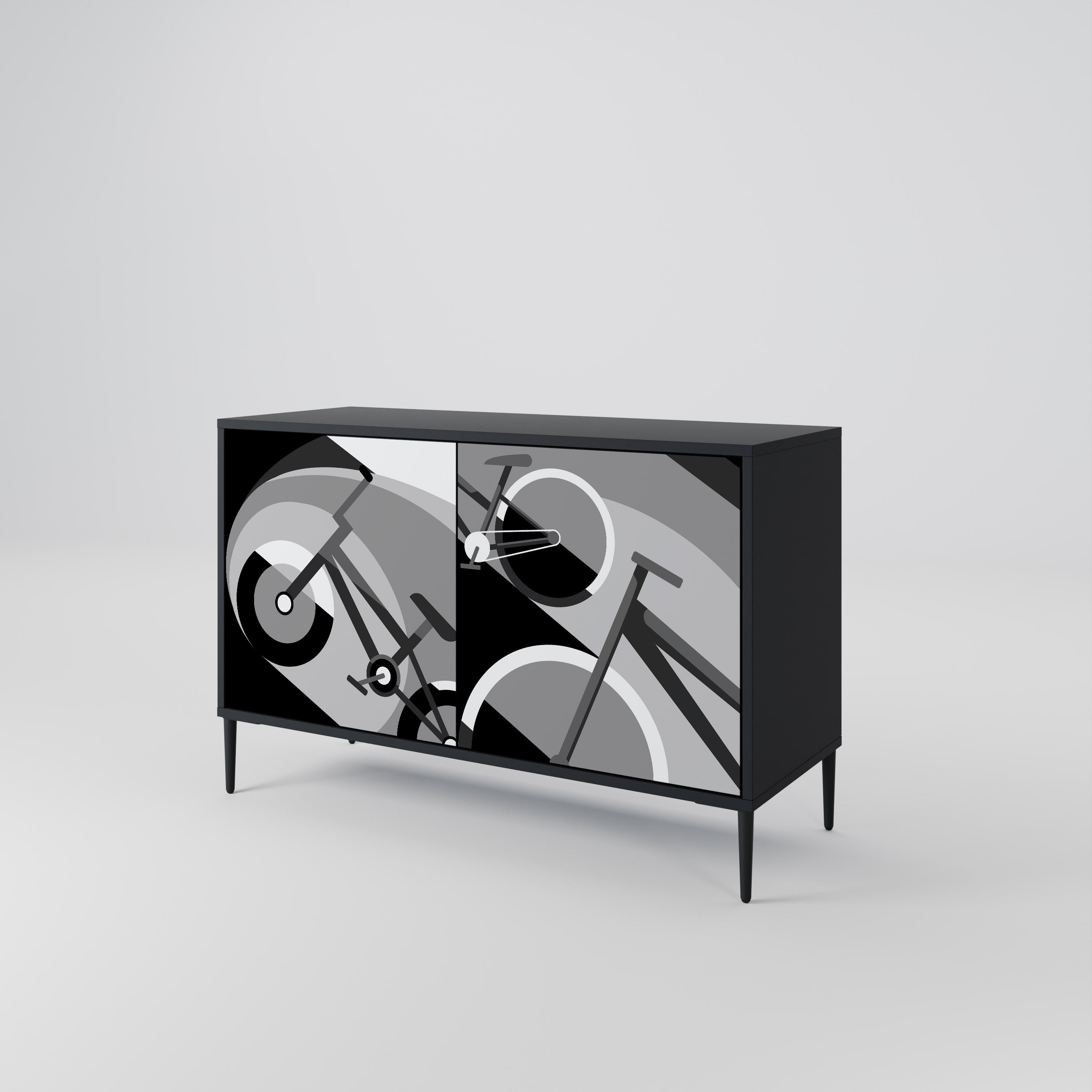 Μπουφές BIKE ENERGY 2 θυρών σε μαύρο φινίρισμα