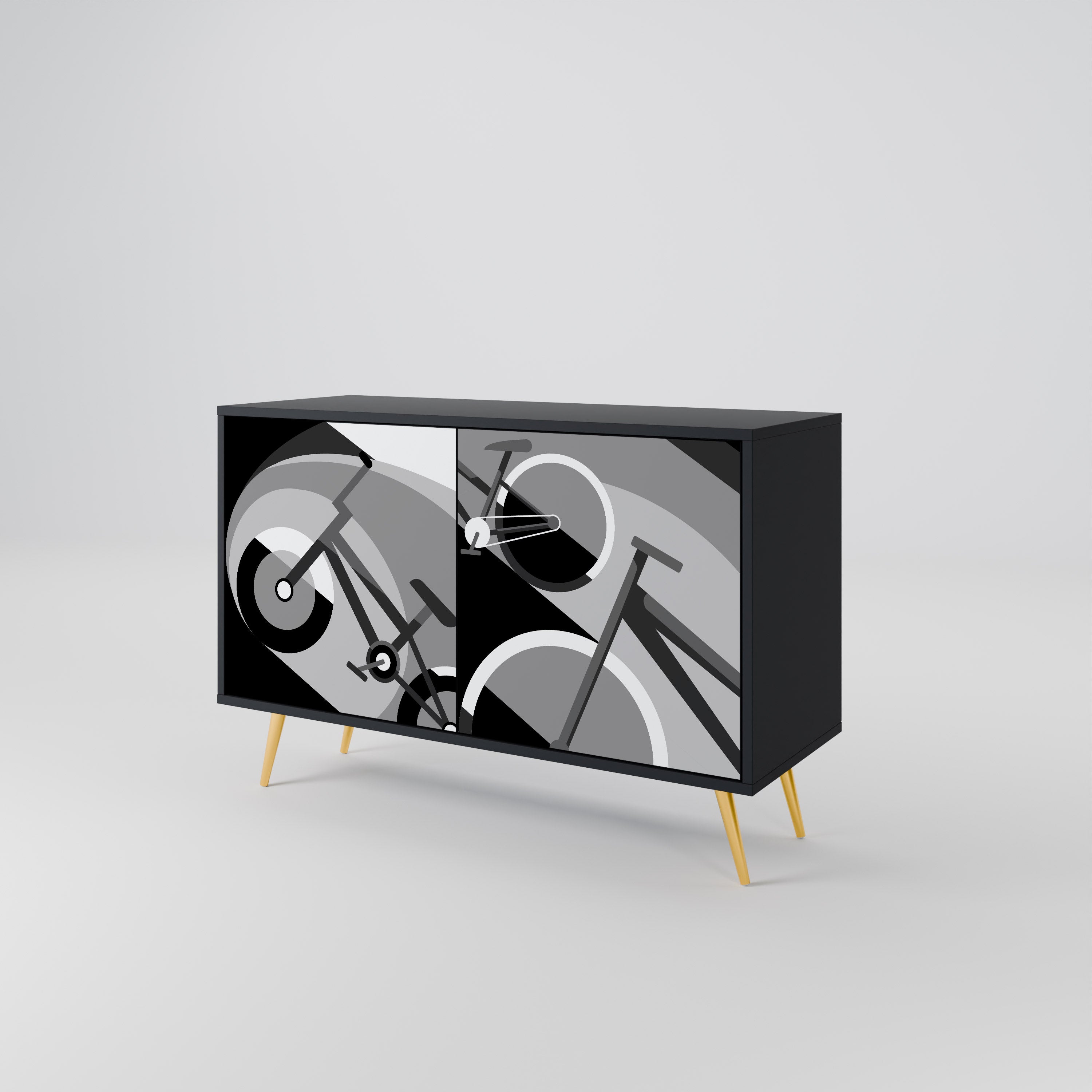 Μπουφές BIKE ENERGY 2 θυρών σε μαύρο φινίρισμα