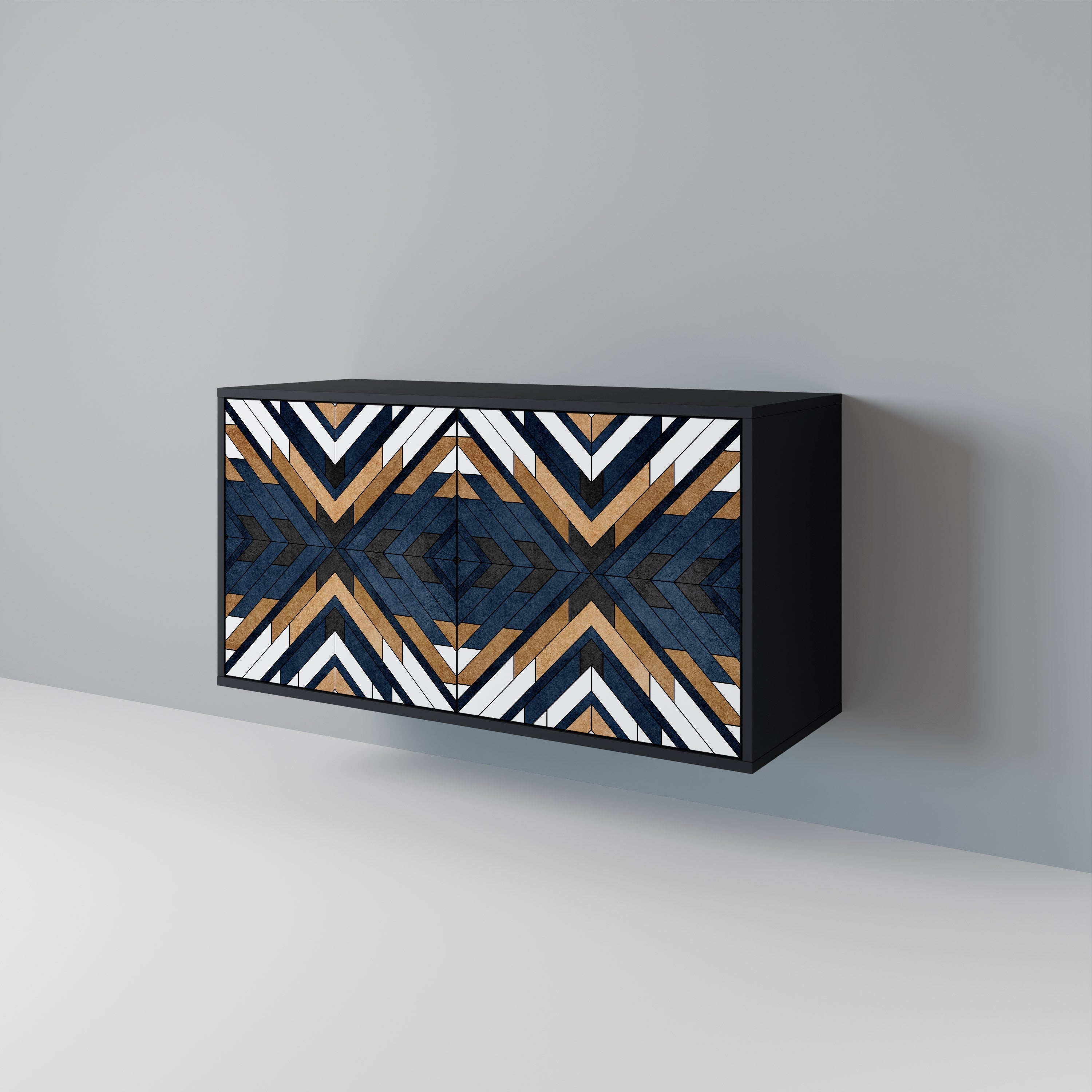 Μπουφές ARTFUL GEOMETRIA με 2 πόρτες σε μαύρο φινίρισμα