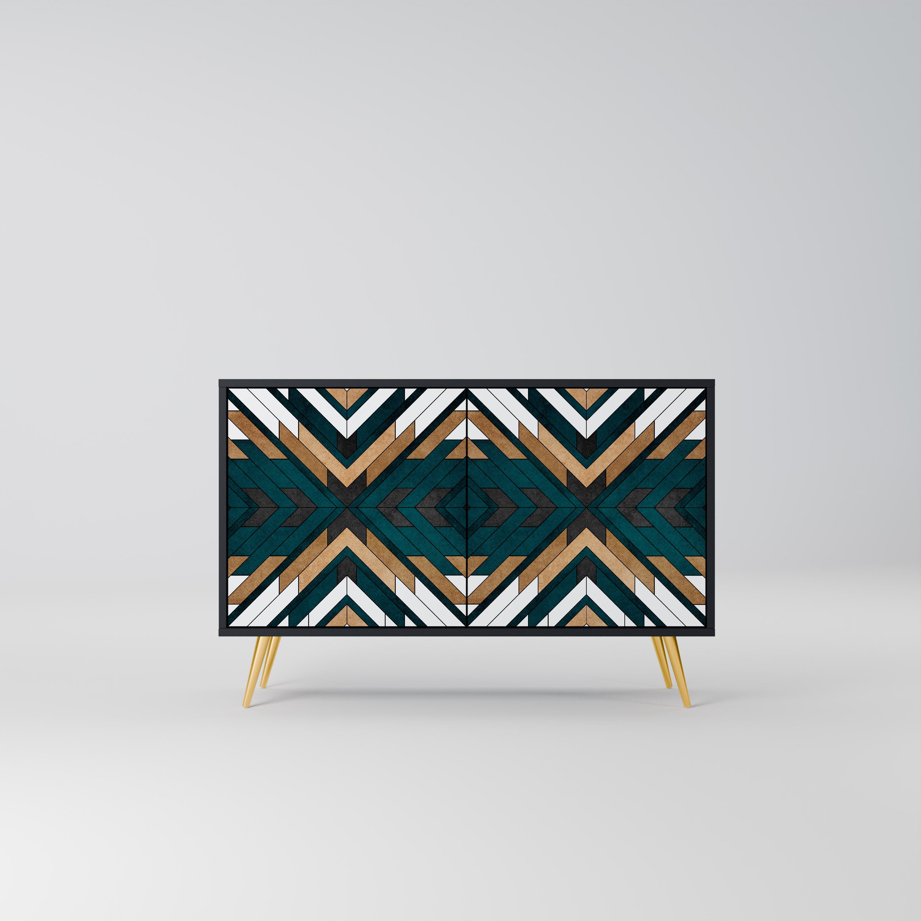 Μπουφές ARTISTIC GEOMETRIA 2 θυρών σε μαύρο φινίρισμα