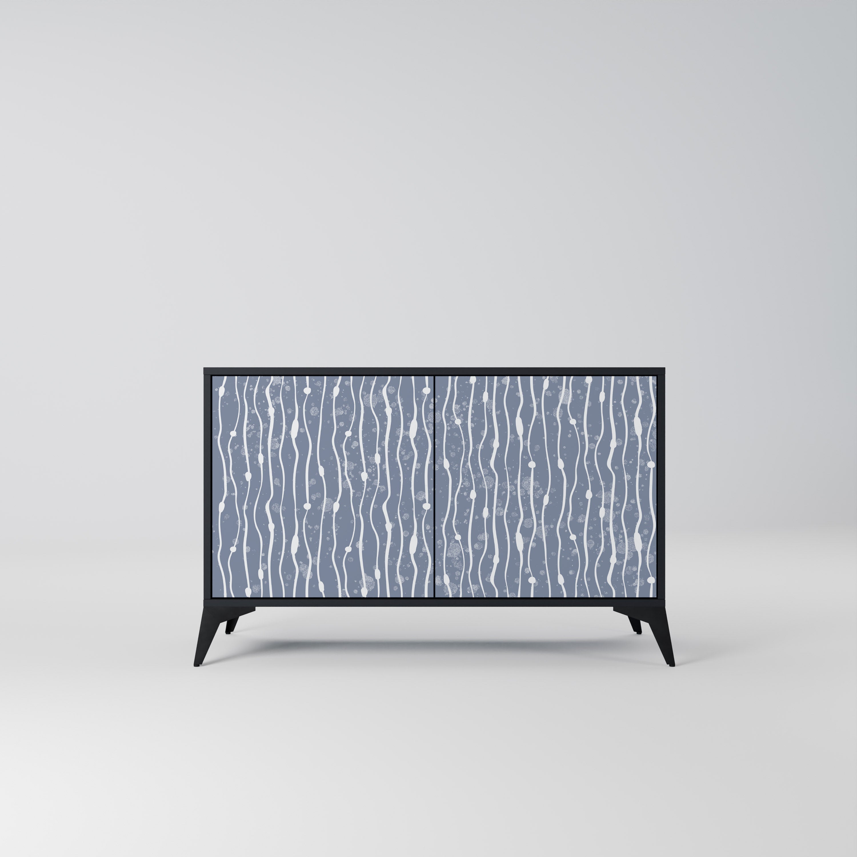 Μπουφές 2 θυρών GRAPHITE RAIN σε μαύρο φινίρισμα