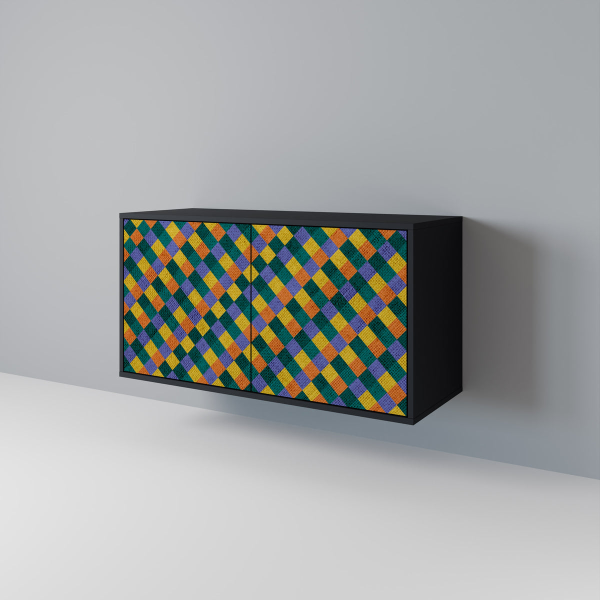 PAINTED SQUARES MIX Μπουφές 2-θυρών