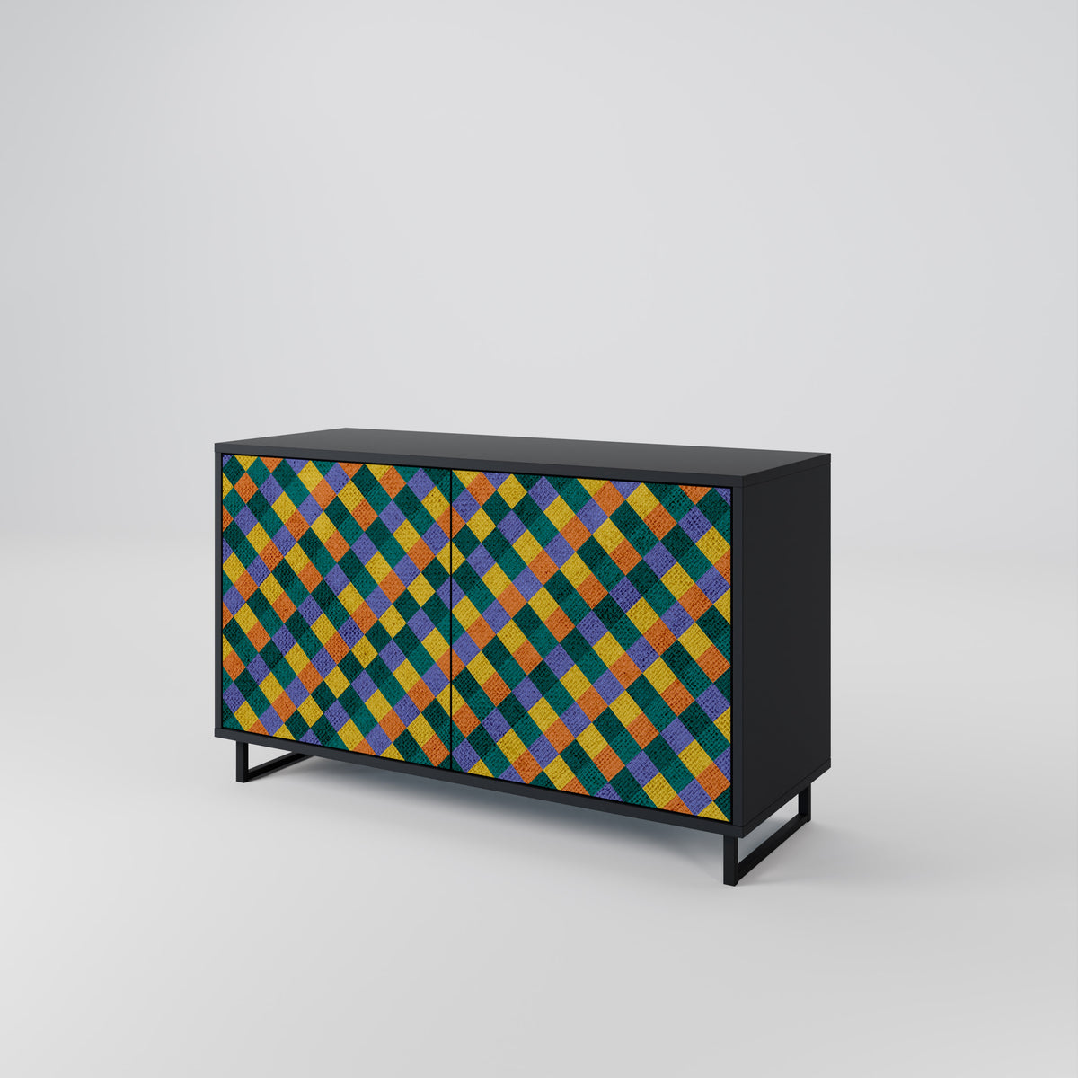 PAINTED SQUARES MIX Μπουφές 2-θυρών