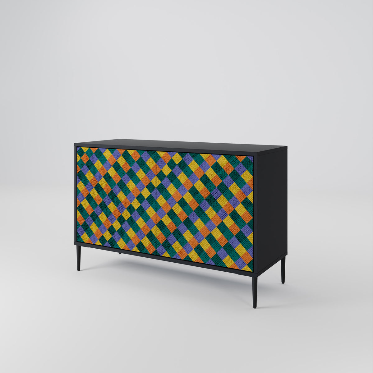 PAINTED SQUARES MIX Μπουφές 2-θυρών