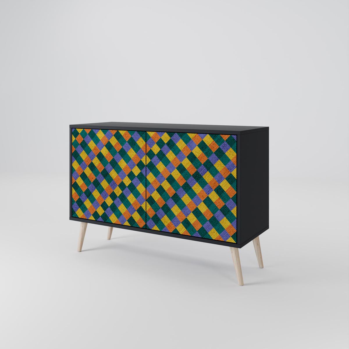 PAINTED SQUARES MIX Μπουφές 2-θυρών