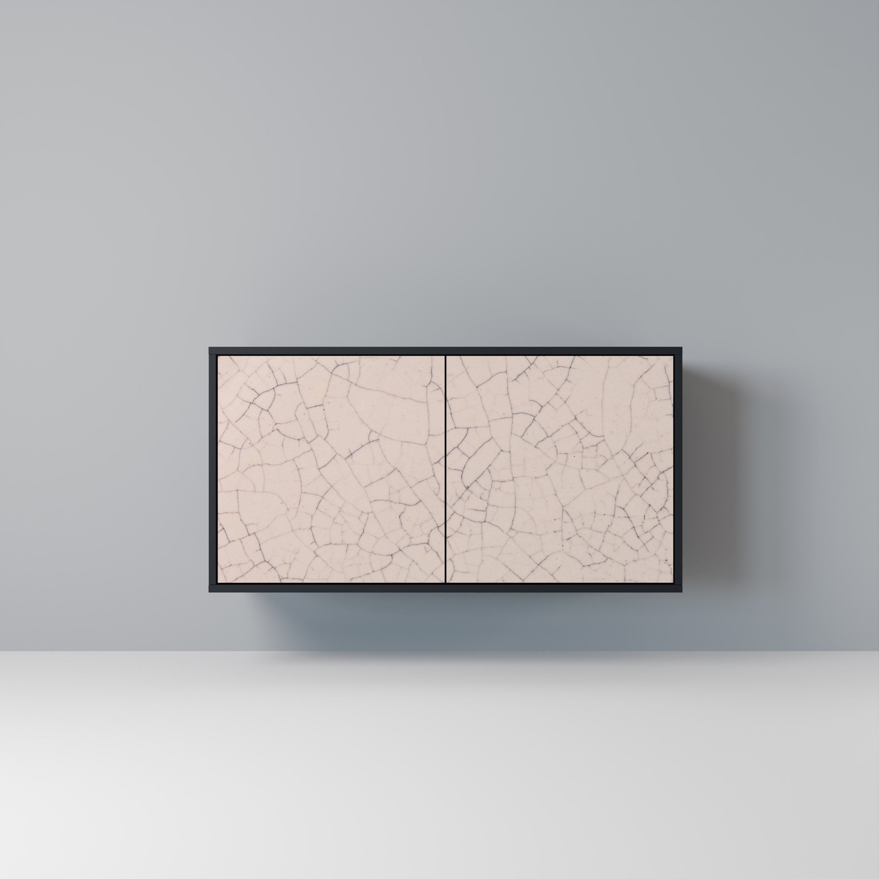 Μπουφές 2 θυρών CERAMIC TEXTURE σε μαύρο φινίρισμα