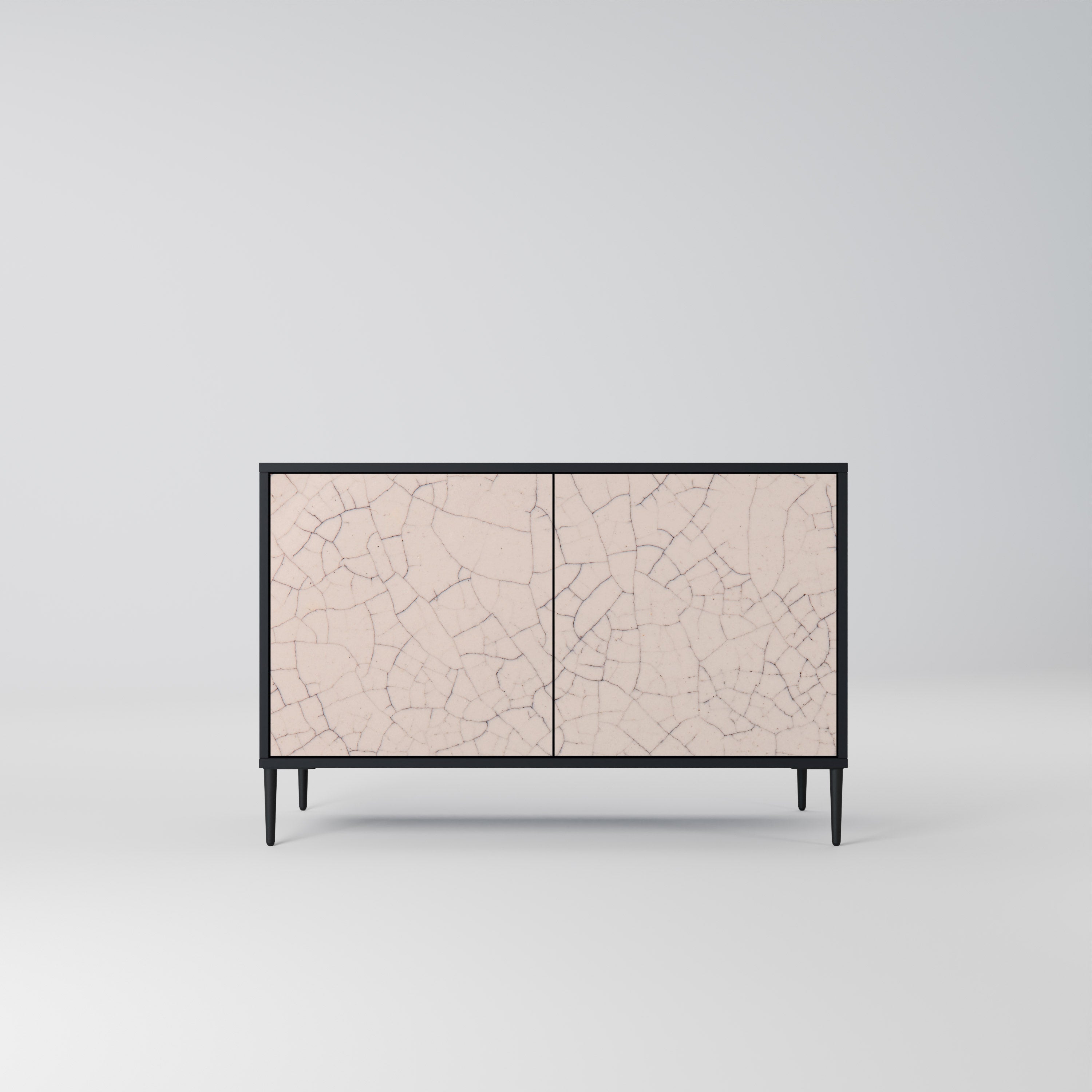 Μπουφές 2 θυρών CERAMIC TEXTURE σε μαύρο φινίρισμα