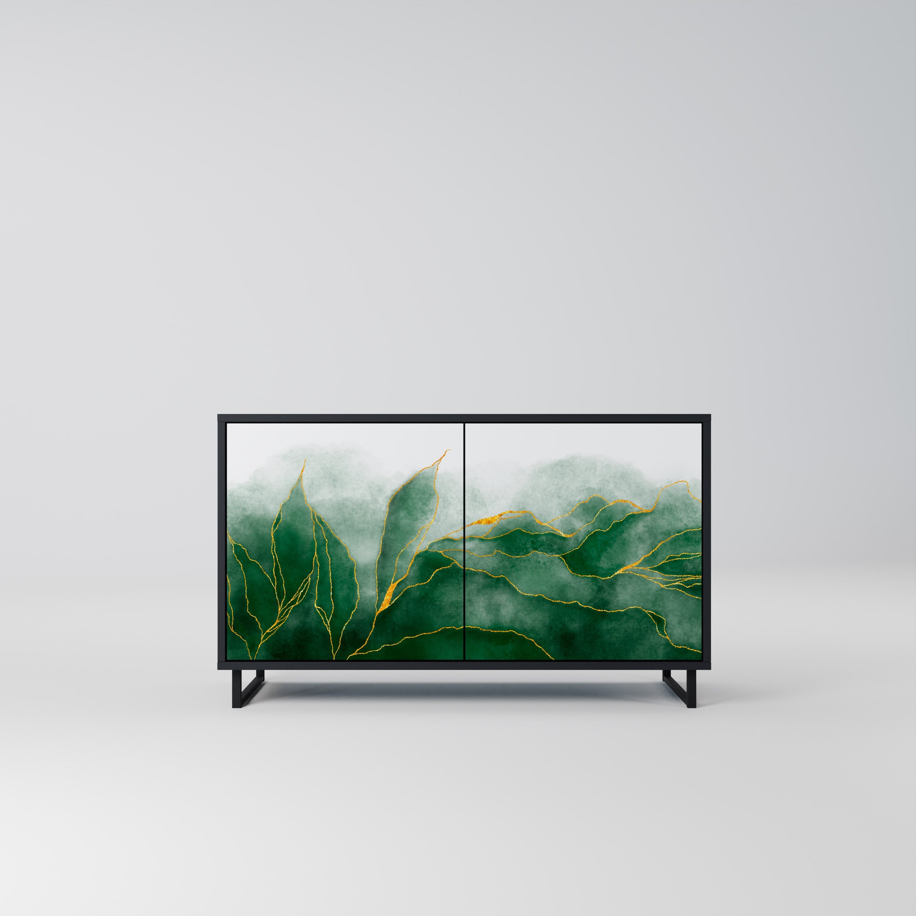 Μπουφές EXPENSIVE NATURE με 2 πόρτες σε μαύρο φινίρισμα