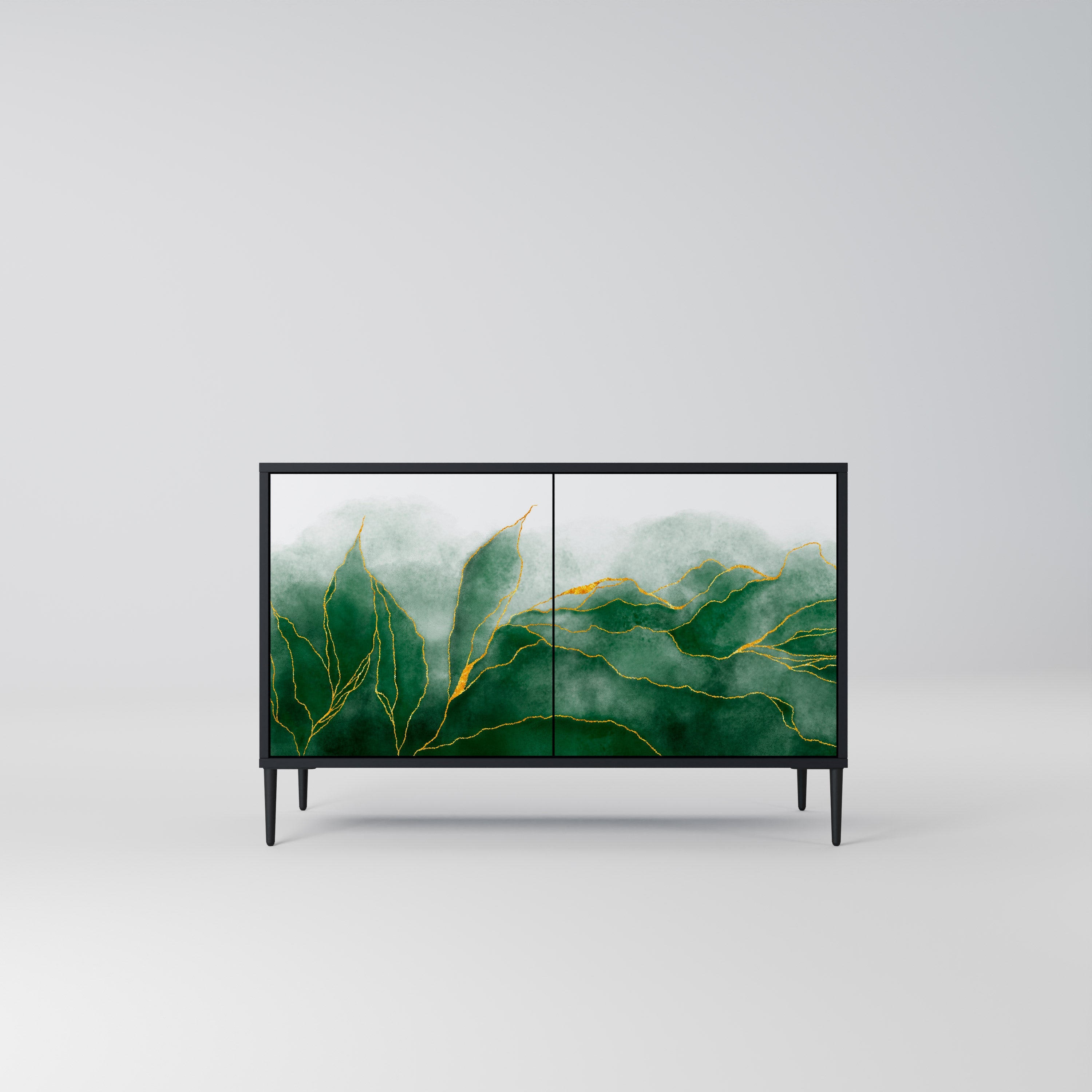 Μπουφές EXPENSIVE NATURE με 2 πόρτες σε μαύρο φινίρισμα