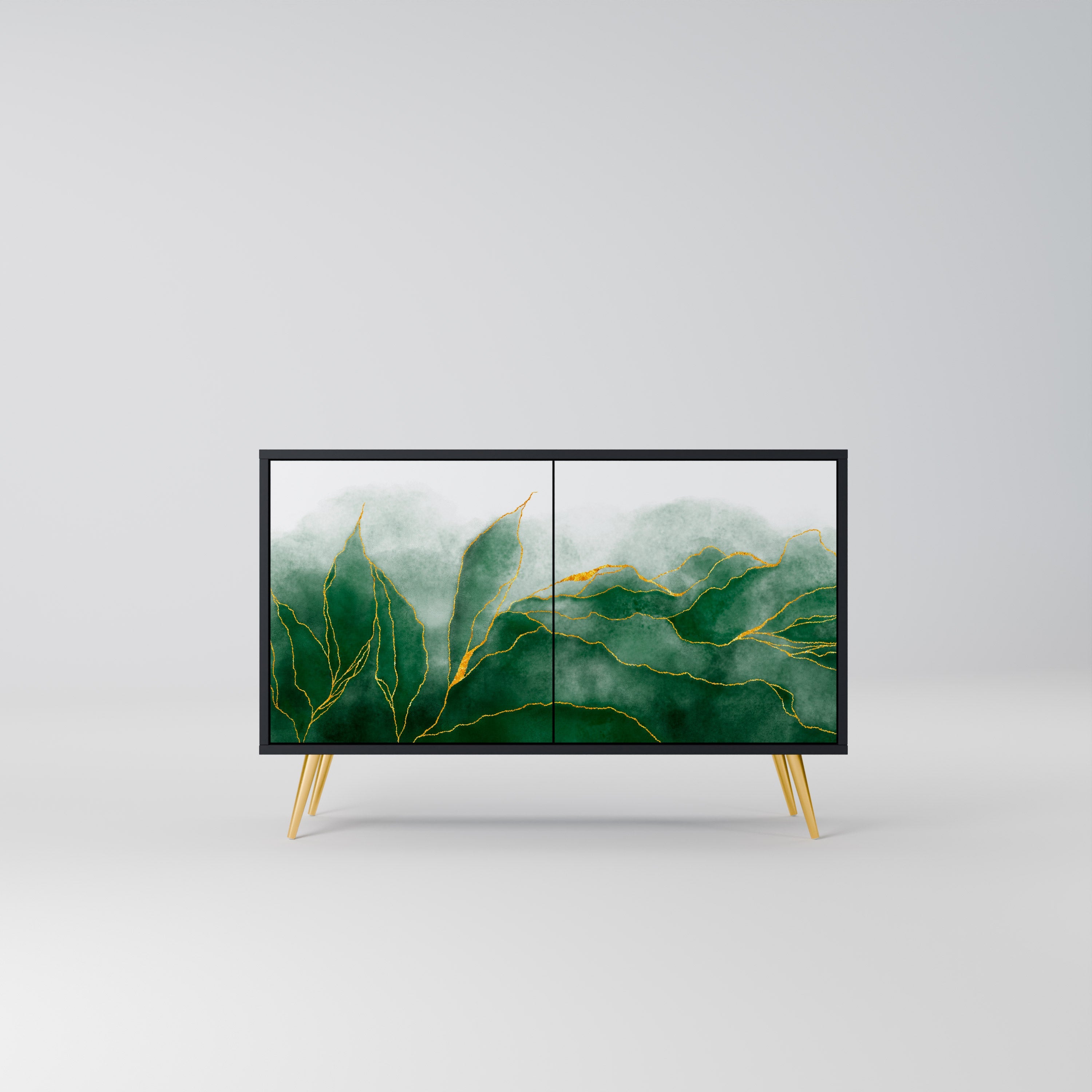 Μπουφές EXPENSIVE NATURE με 2 πόρτες σε μαύρο φινίρισμα