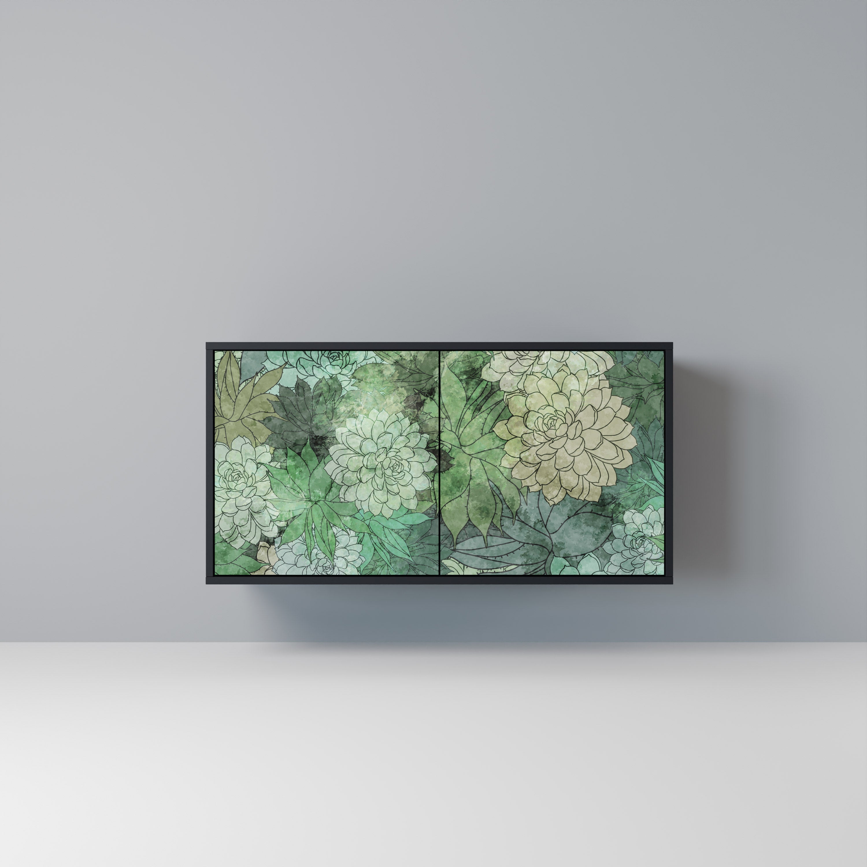 Μπουφές SUCCULENT CLUSTER με 2 πόρτες σε μαύρο φινίρισμα