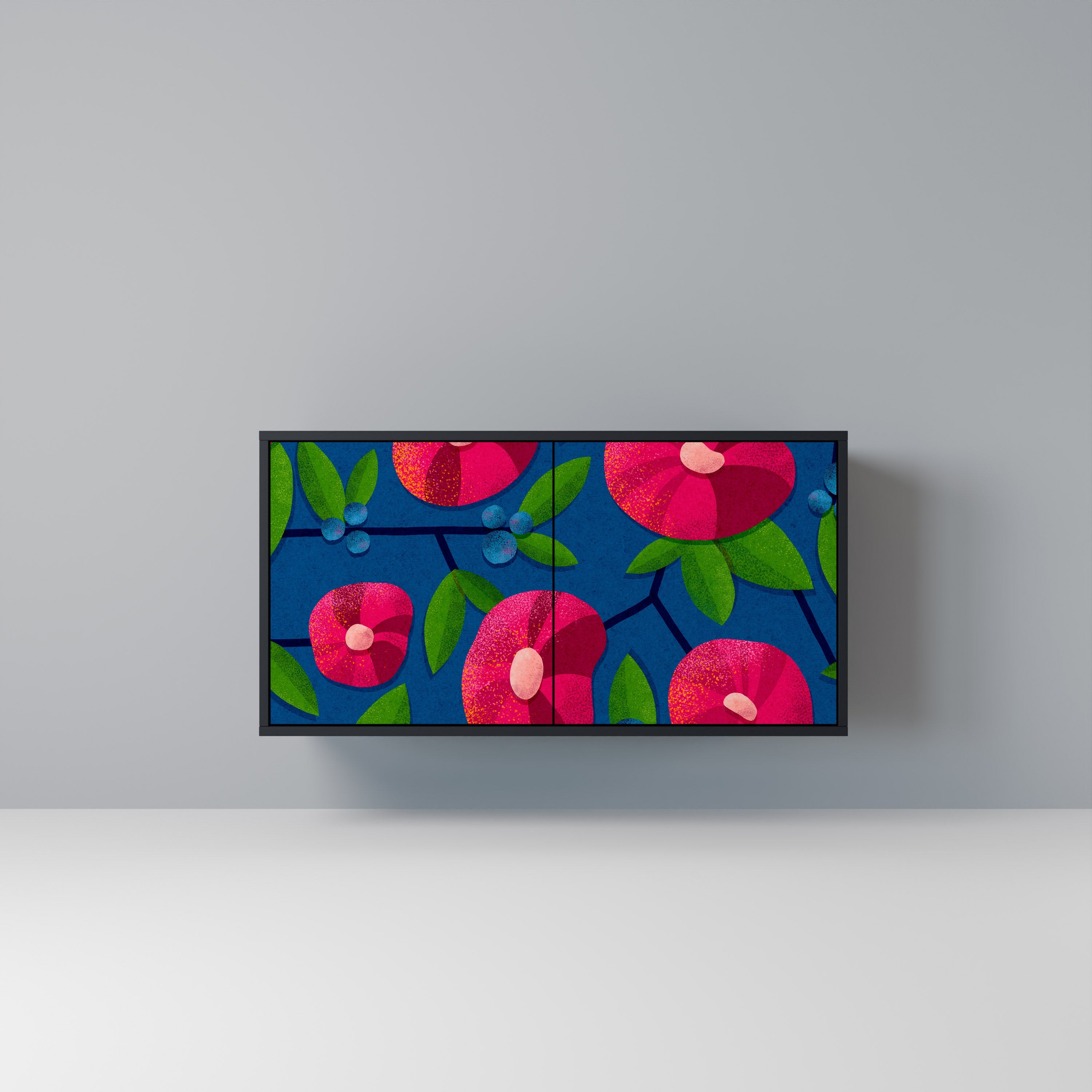 SPRING THOUGHTS Μπουφές 2 θυρών σε μαύρο φινίρισμα