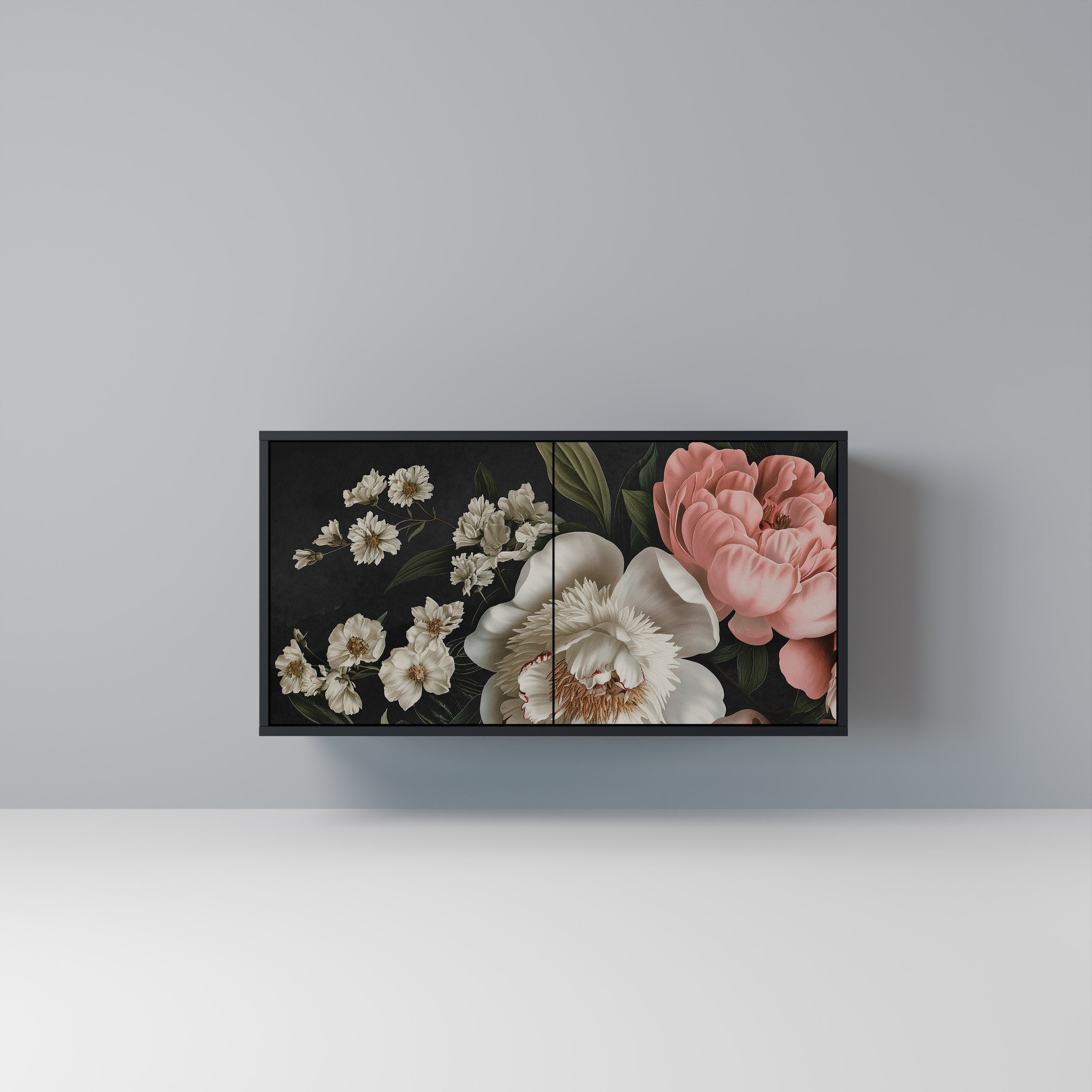 Μπουφές LUSH ELEGANCE με 2 πόρτες σε μαύρο φινίρισμα