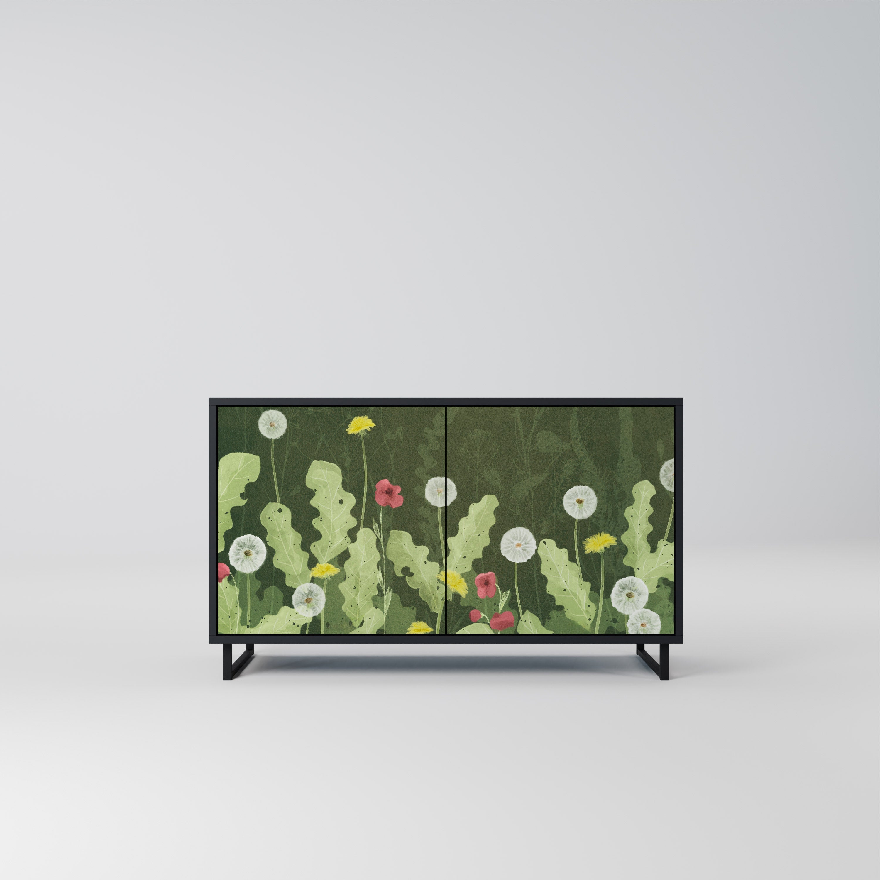 Μπουφές DANDELION AMUSE με 2 πόρτες σε μαύρο φινίρισμα