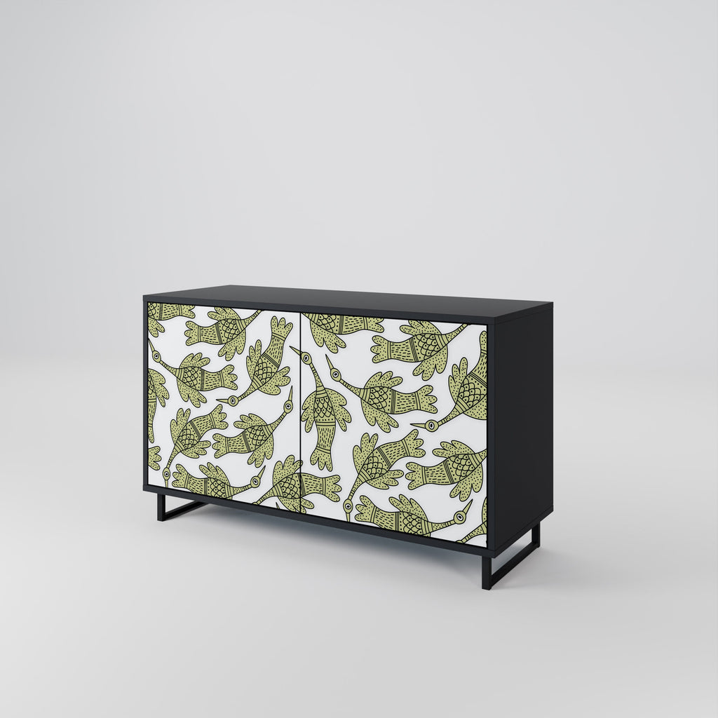 SEEDLING SONGBIRD 2-Door Sideboard in Black Finish