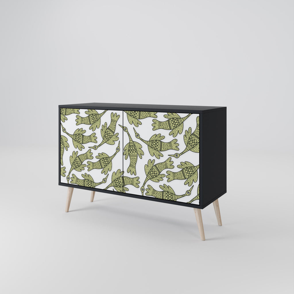 SEEDLING SONGBIRD 2-Door Sideboard in Black Finish