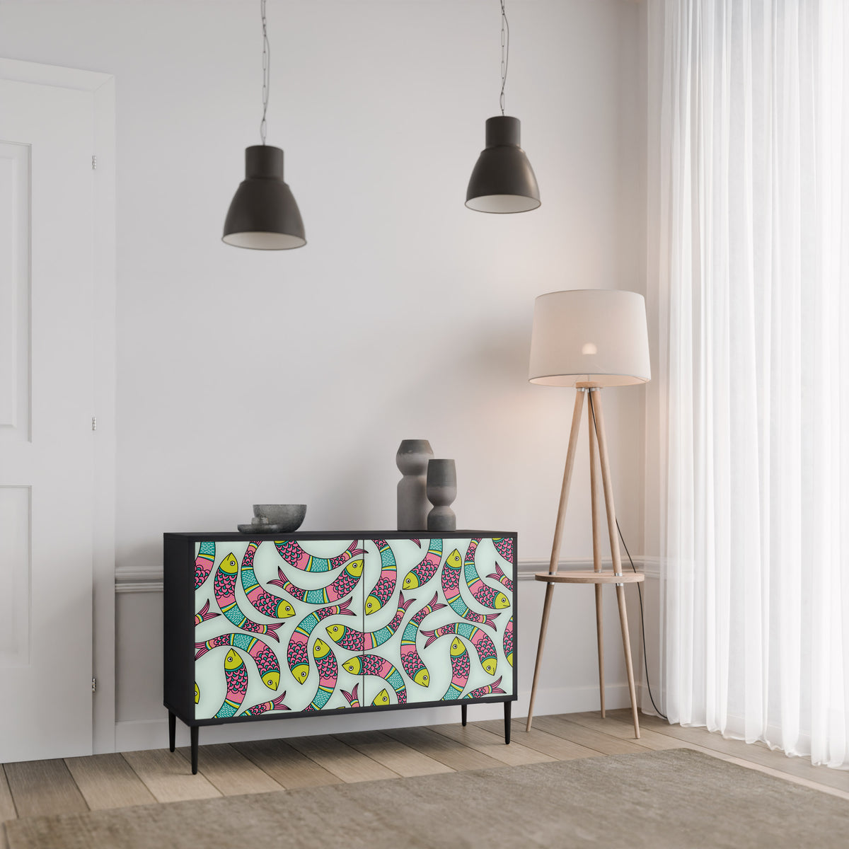 INDIAN FISH Μπουφές 2-θυρών