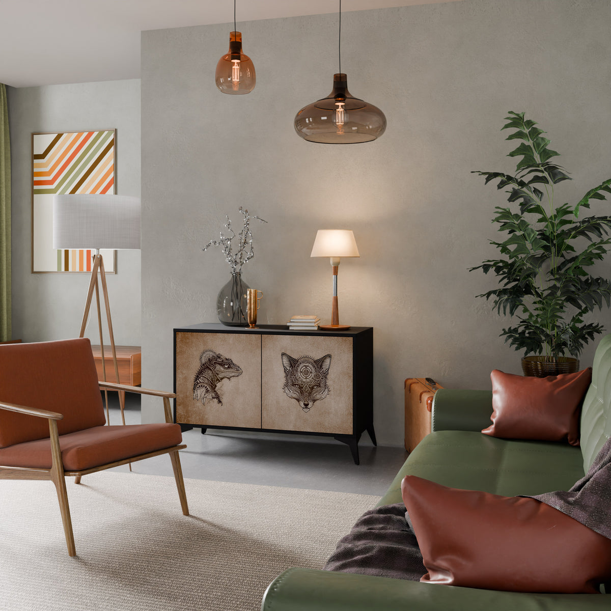 STEAMPUNK CLAN Μπουφές 2-θυρών