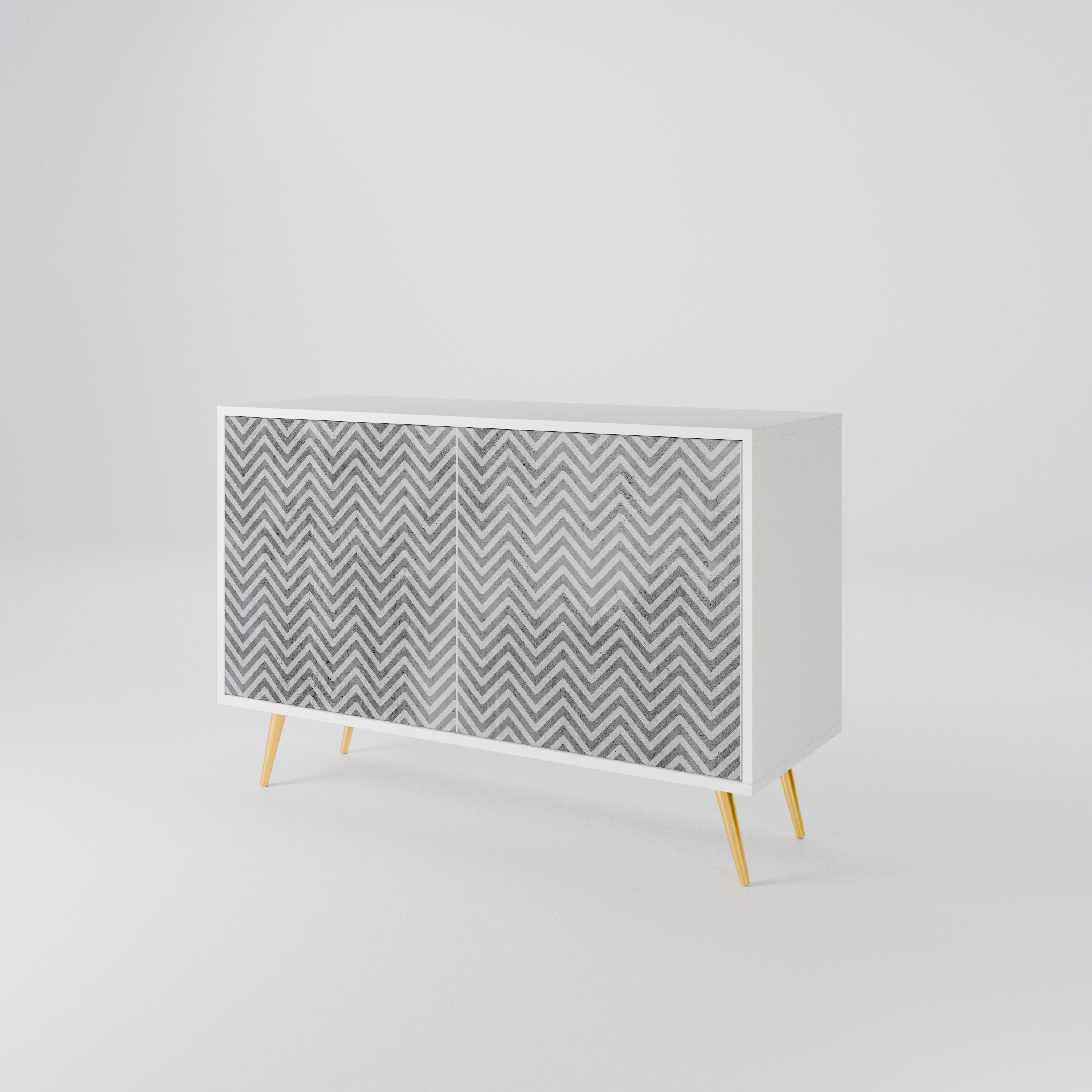 CONCRETE ZIG ZAG Μπουφές 2-θυρών