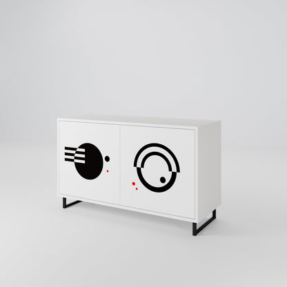 BLACK AND WHITE COMBINATION Μπουφές 2-θυρών