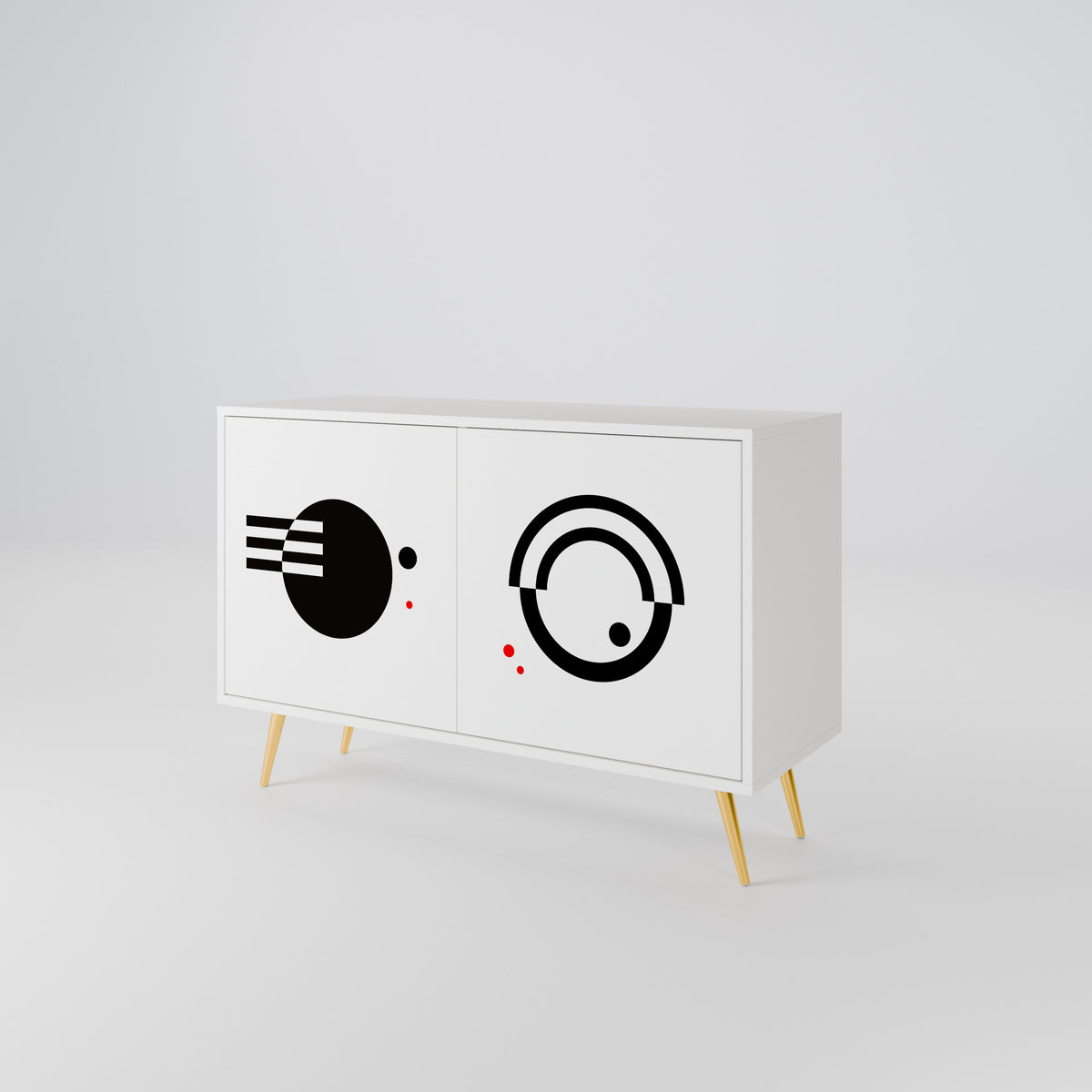 BLACK AND WHITE COMBINATION 2-Door Sideboard