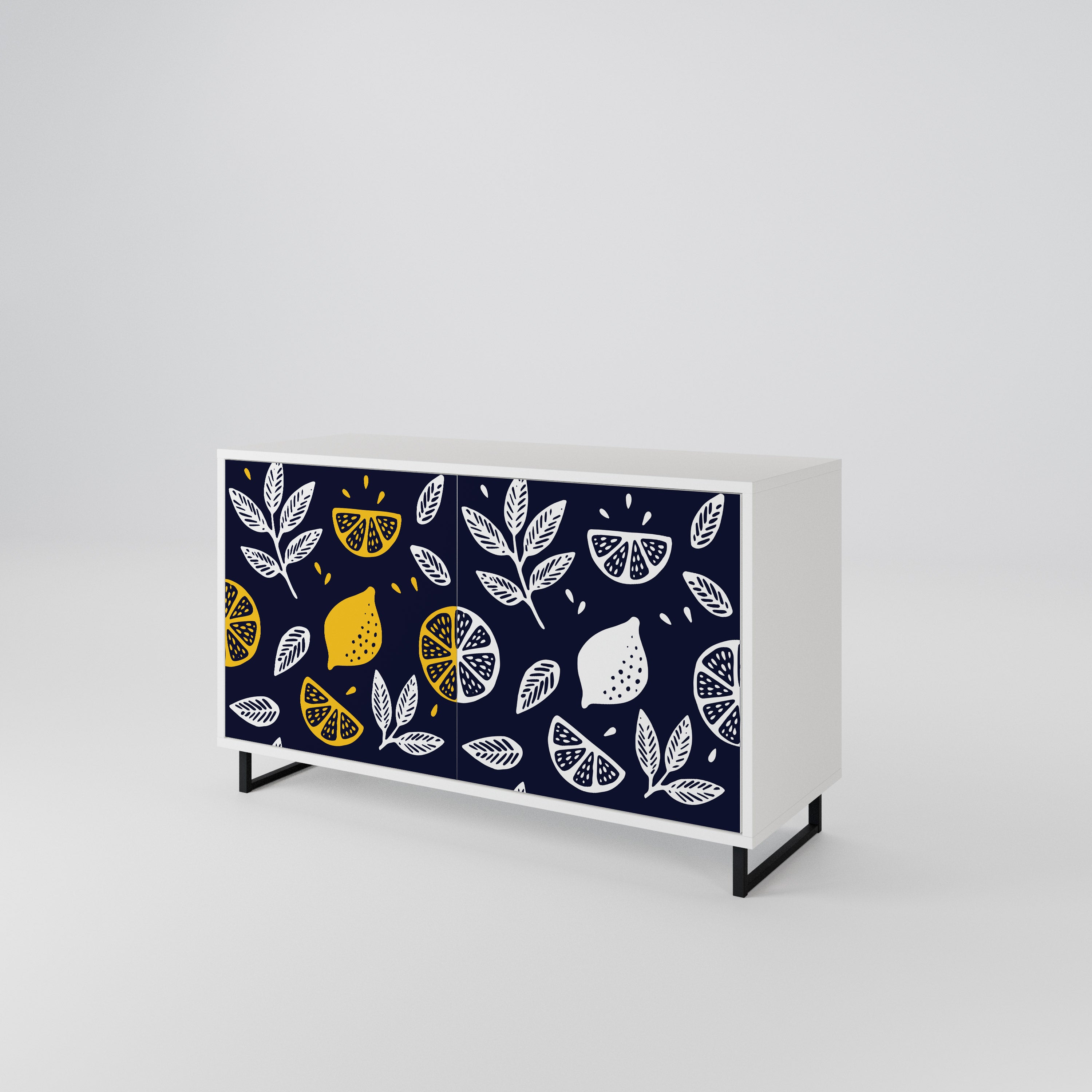 CITRUS BLACK AND WHITE 2-Door Sideboard