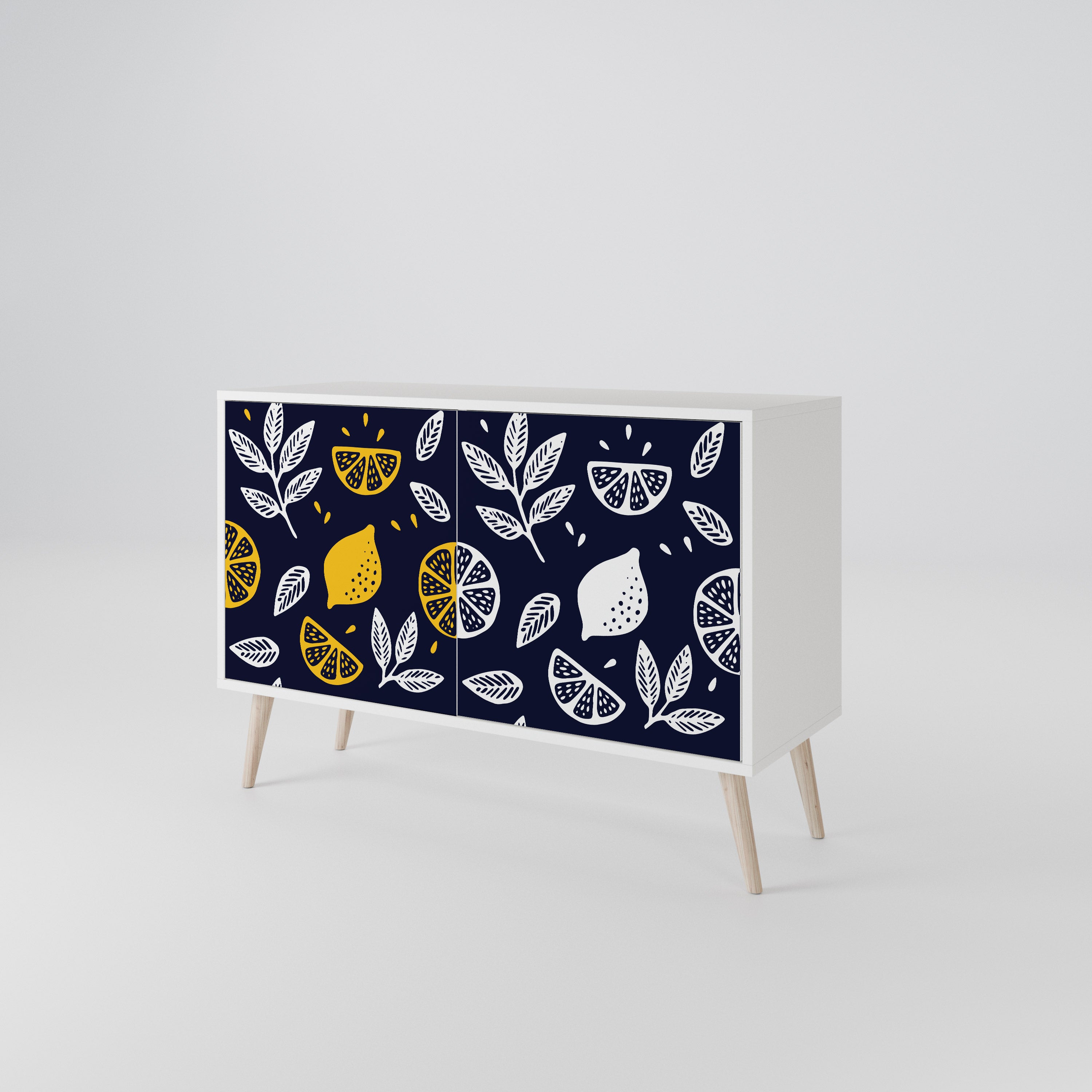 CITRUS BLACK AND WHITE 2-Door Sideboard