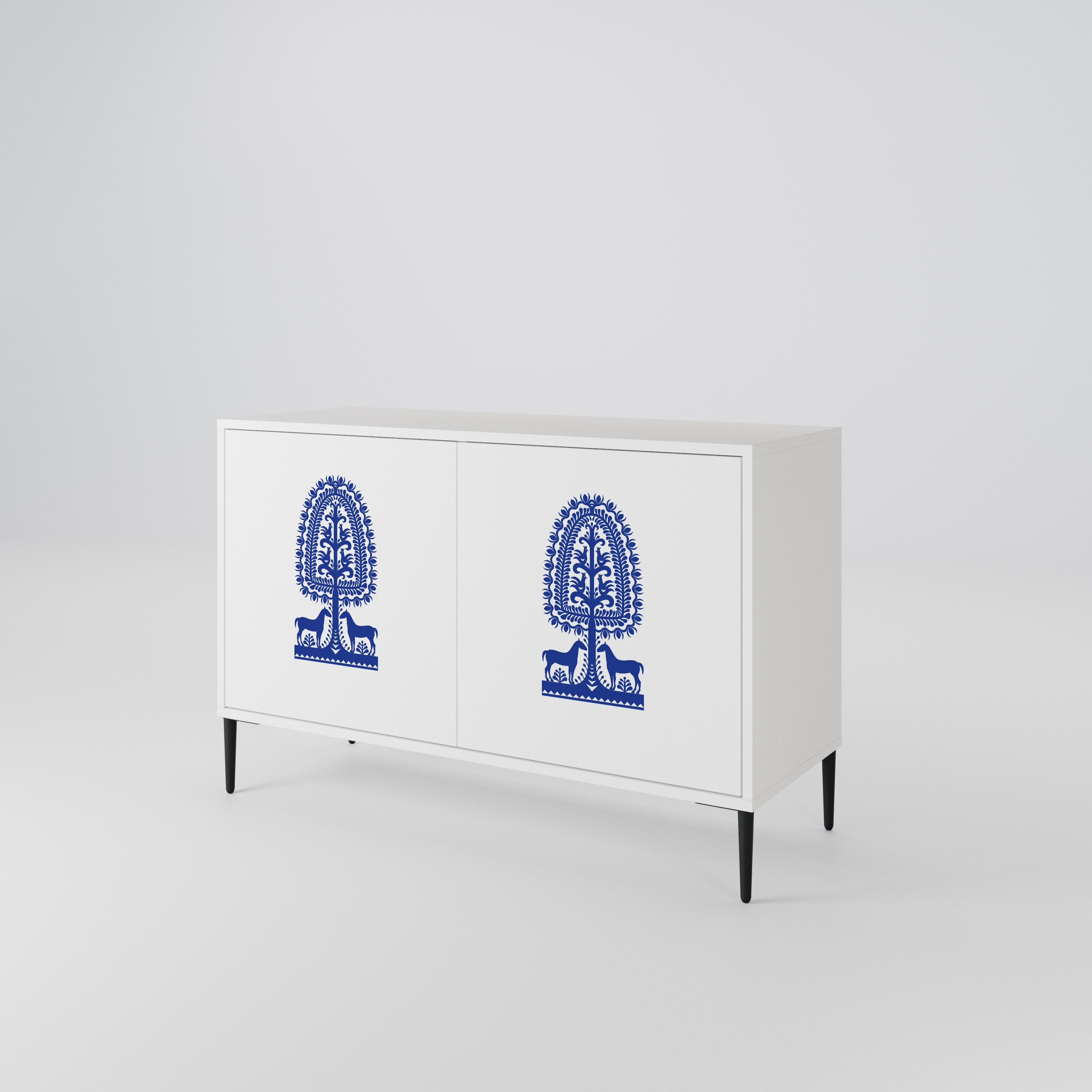 POLISH FOLK ART 2-Door Sideboard