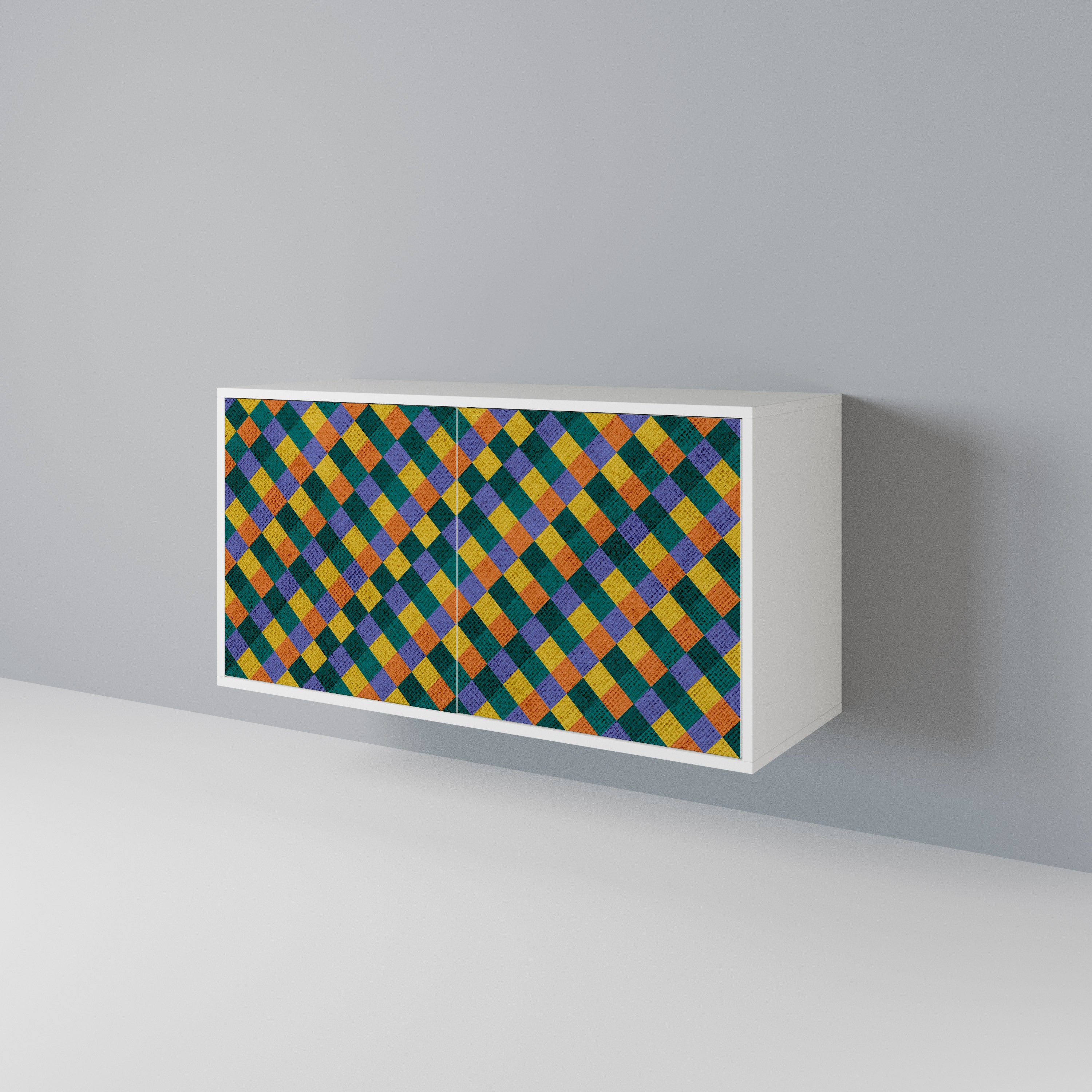 PAINTED SQUARES MIX Μπουφές 2-θυρών