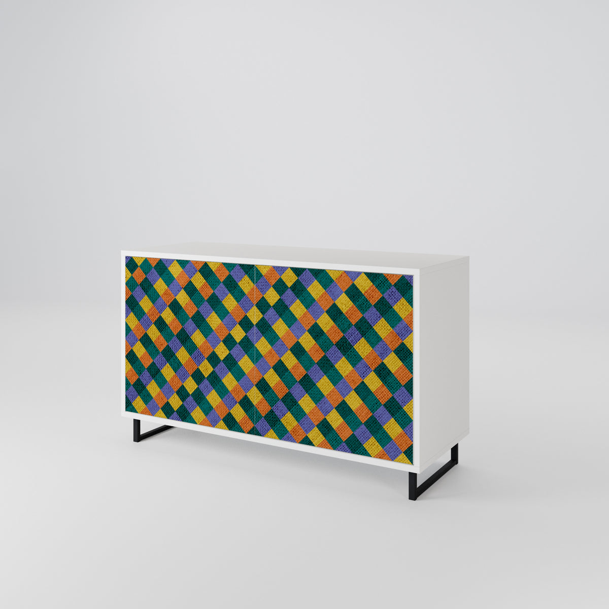PAINTED SQUARES MIX Μπουφές 2-θυρών