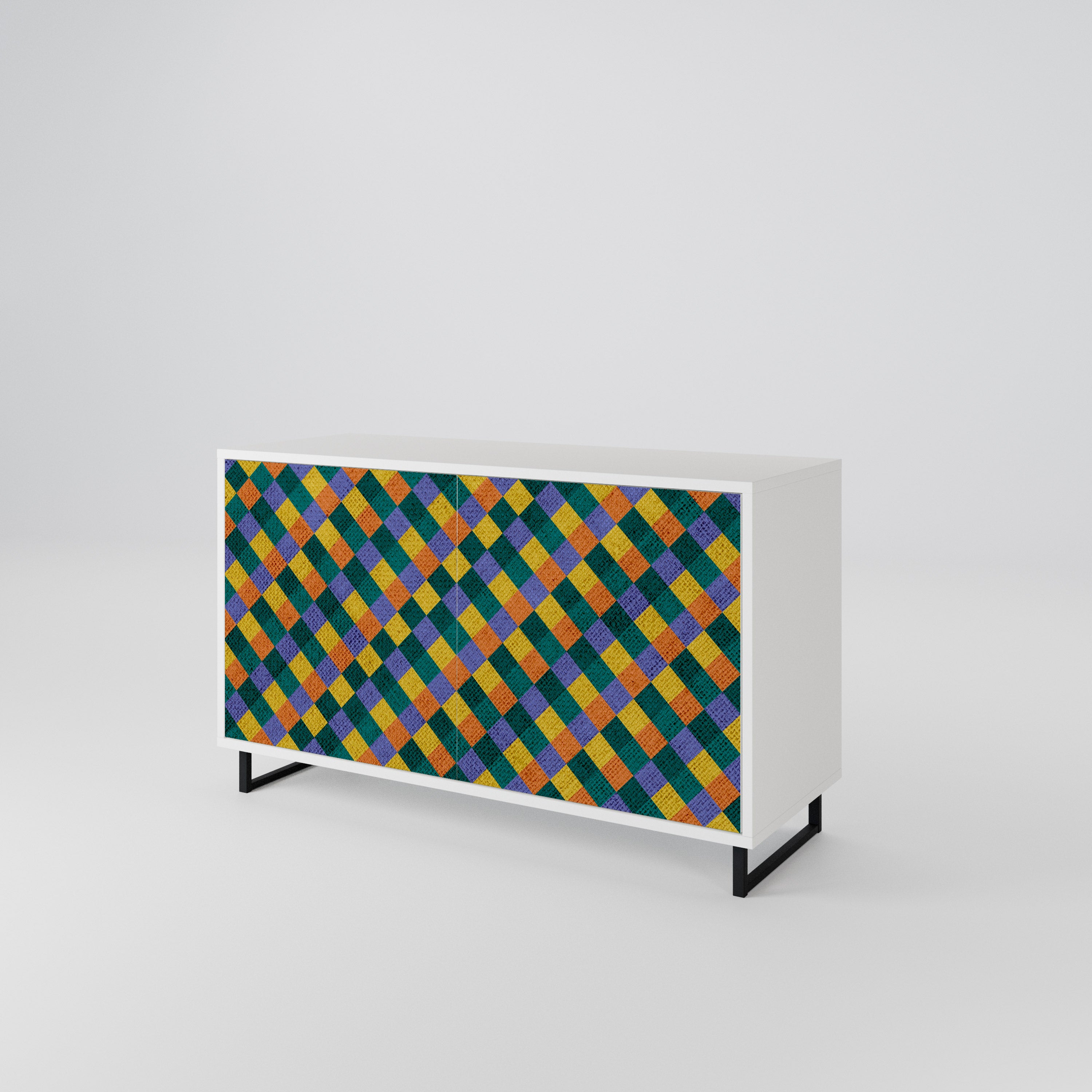 PAINTED SQUARES MIX Μπουφές 2-θυρών
