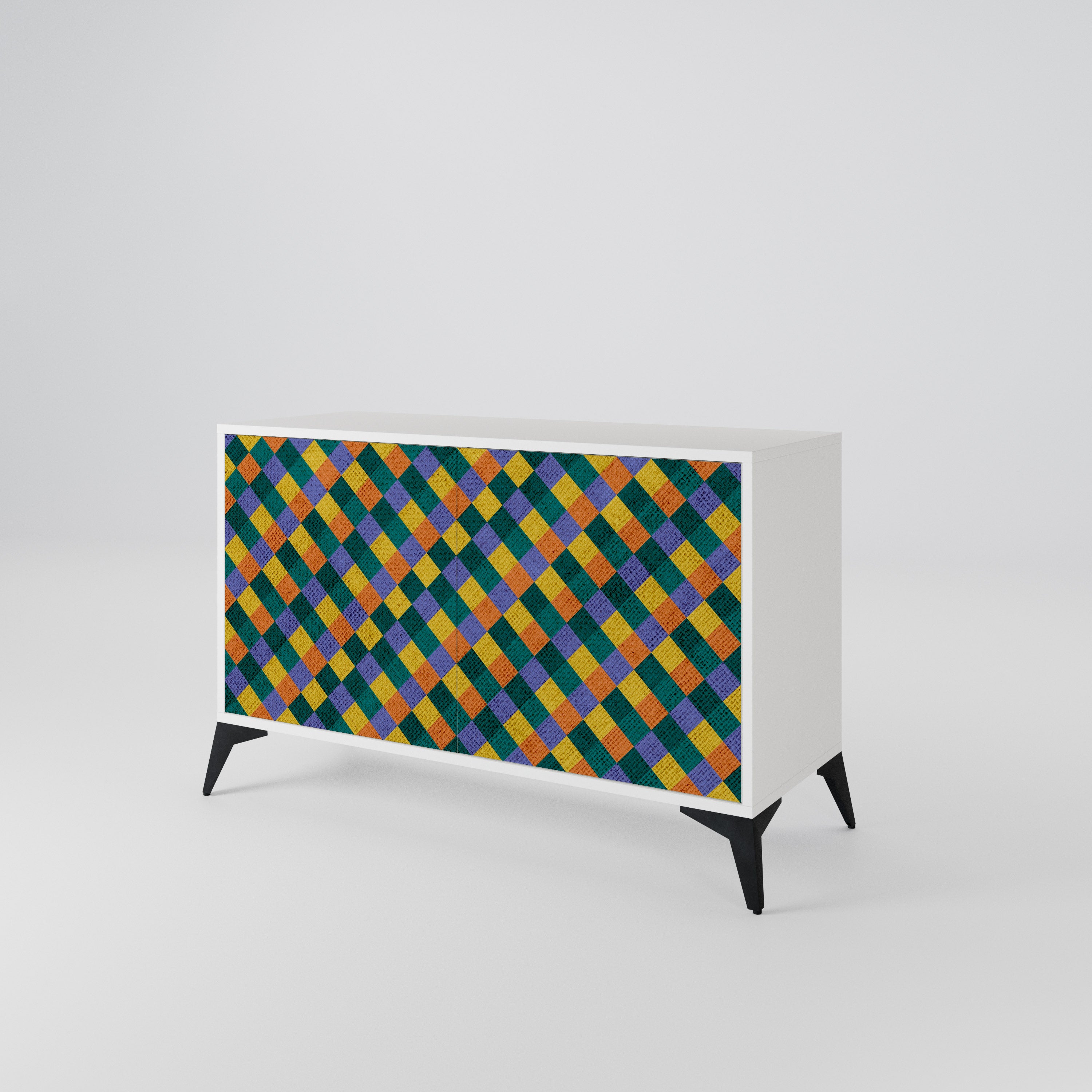 PAINTED SQUARES MIX Μπουφές 2-θυρών