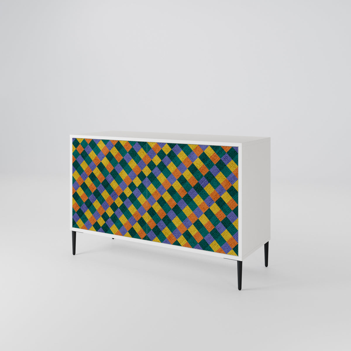 PAINTED SQUARES MIX Μπουφές 2-θυρών
