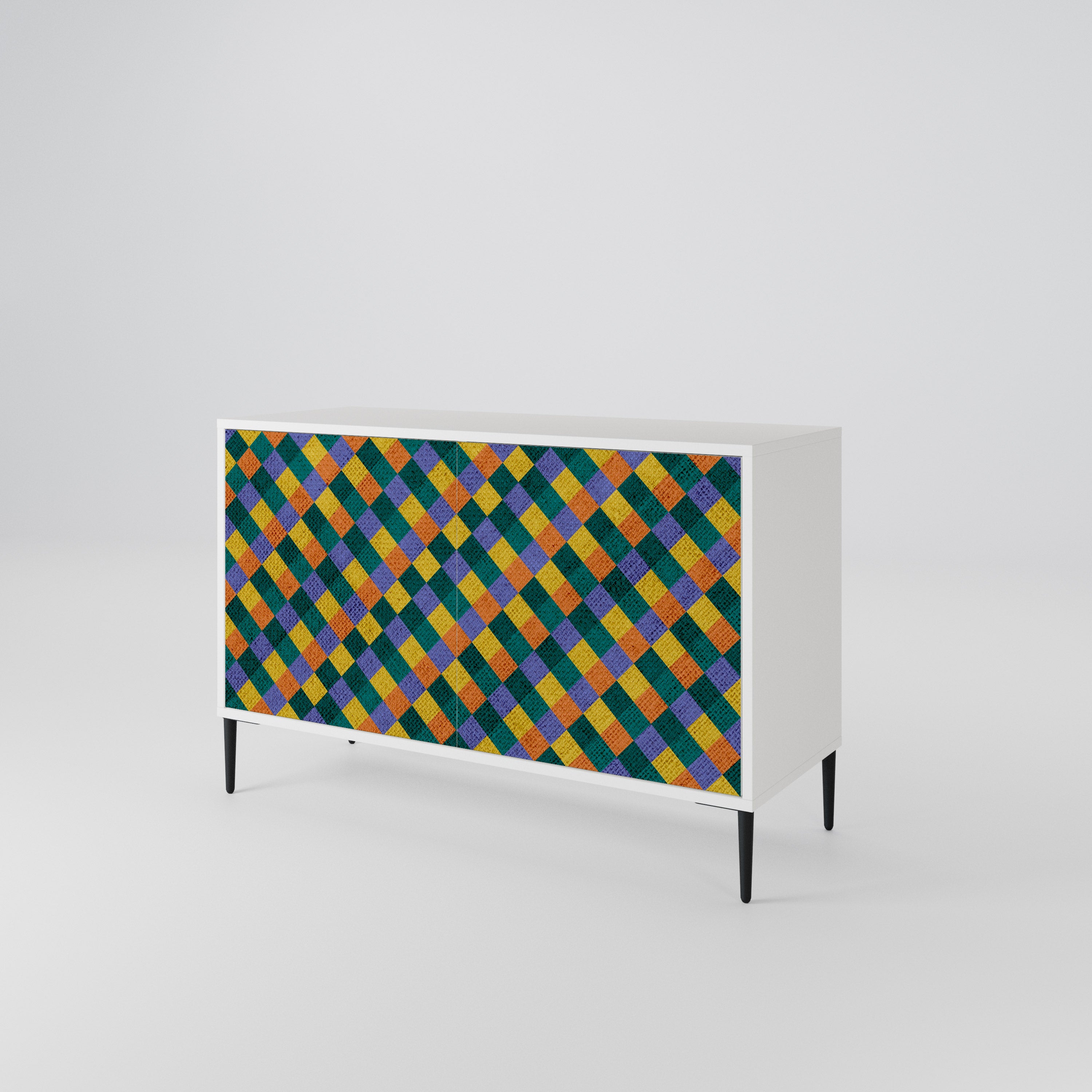 PAINTED SQUARES MIX Μπουφές 2-θυρών
