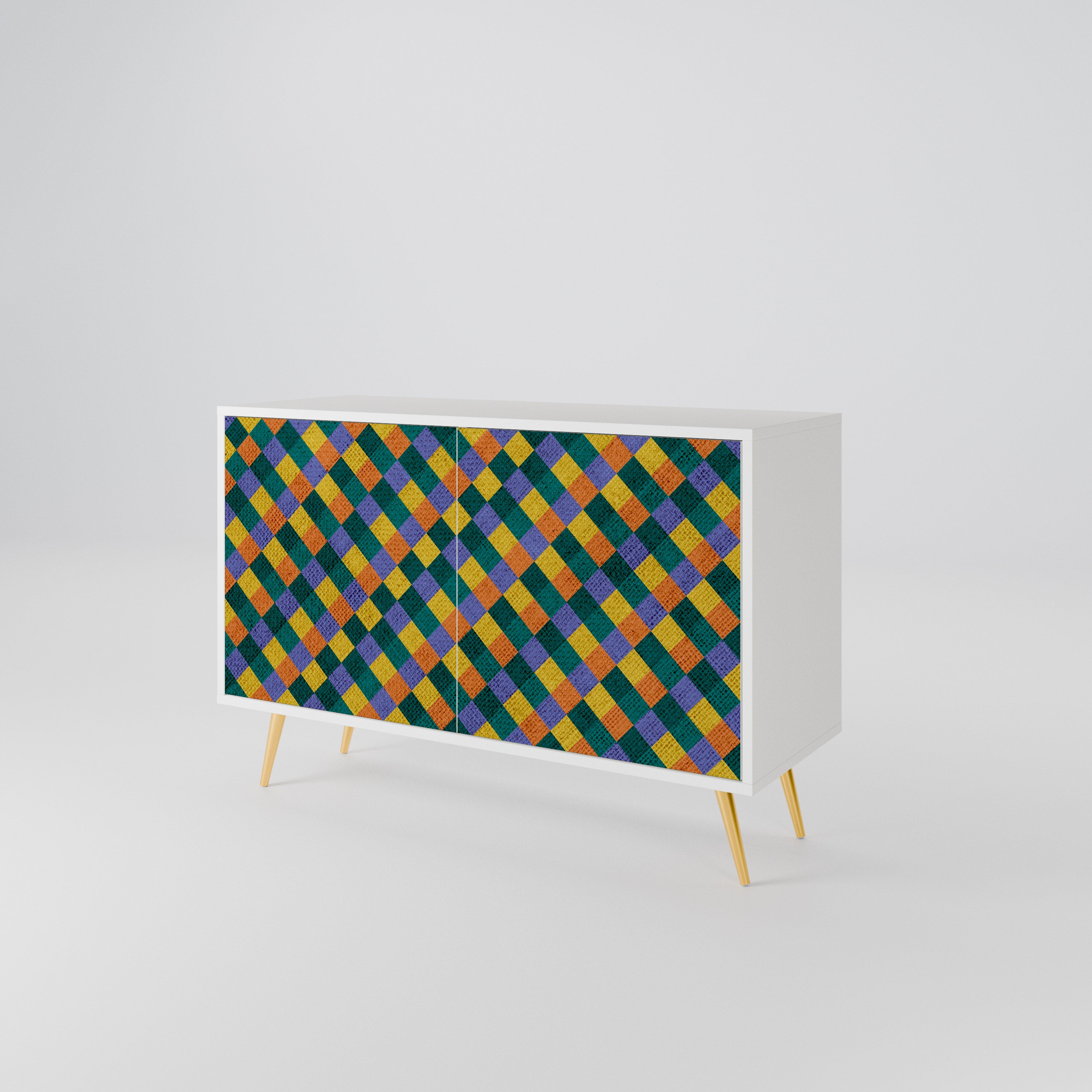 PAINTED SQUARES MIX Μπουφές 2-θυρών